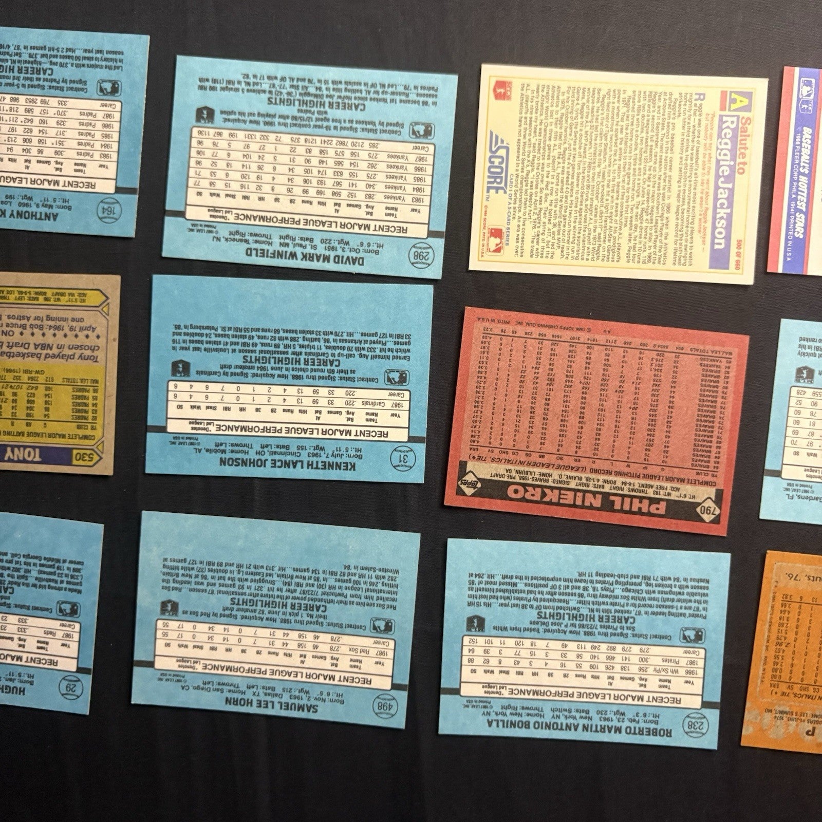 1988 Baseball Card Lot (15) All High Grade Topps, Donruss, Score, Fleer9