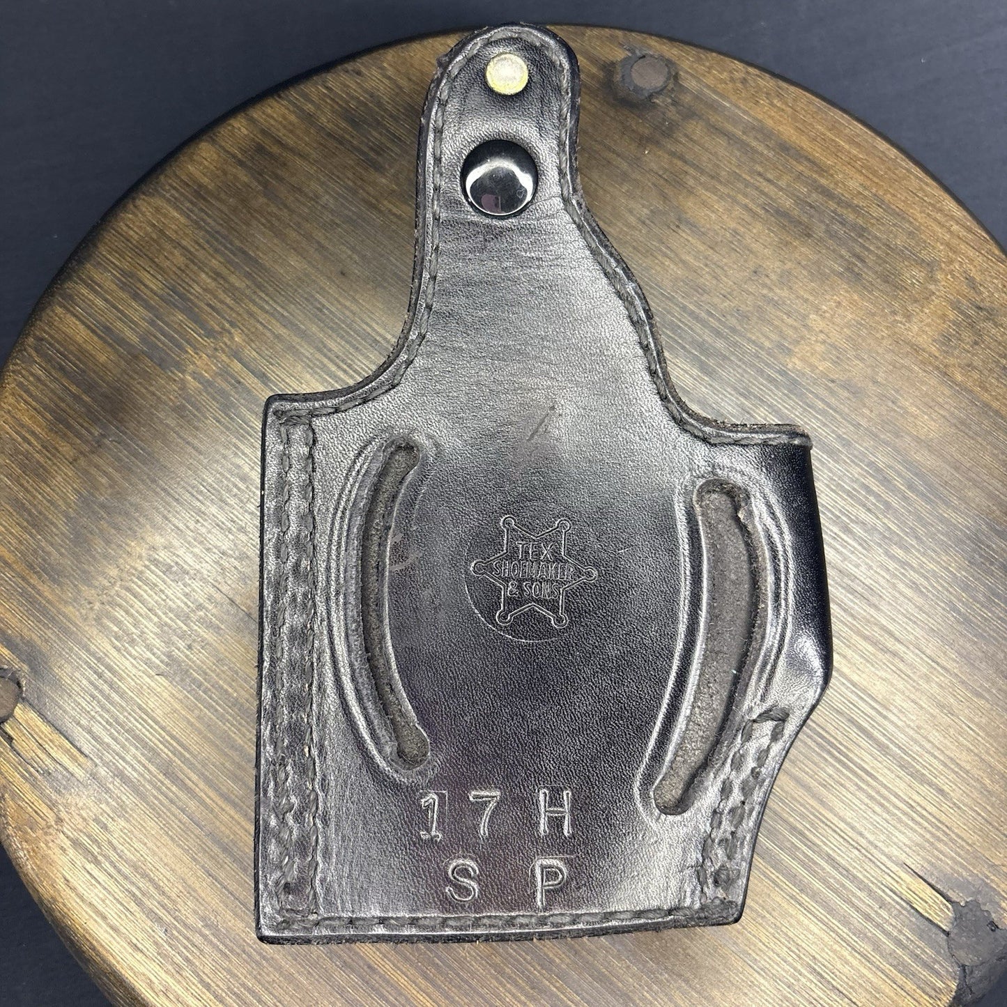 Tex Shoemaker 17H Basket Weave Holster For S&W 439 549 559 639 659 Snap Closure1