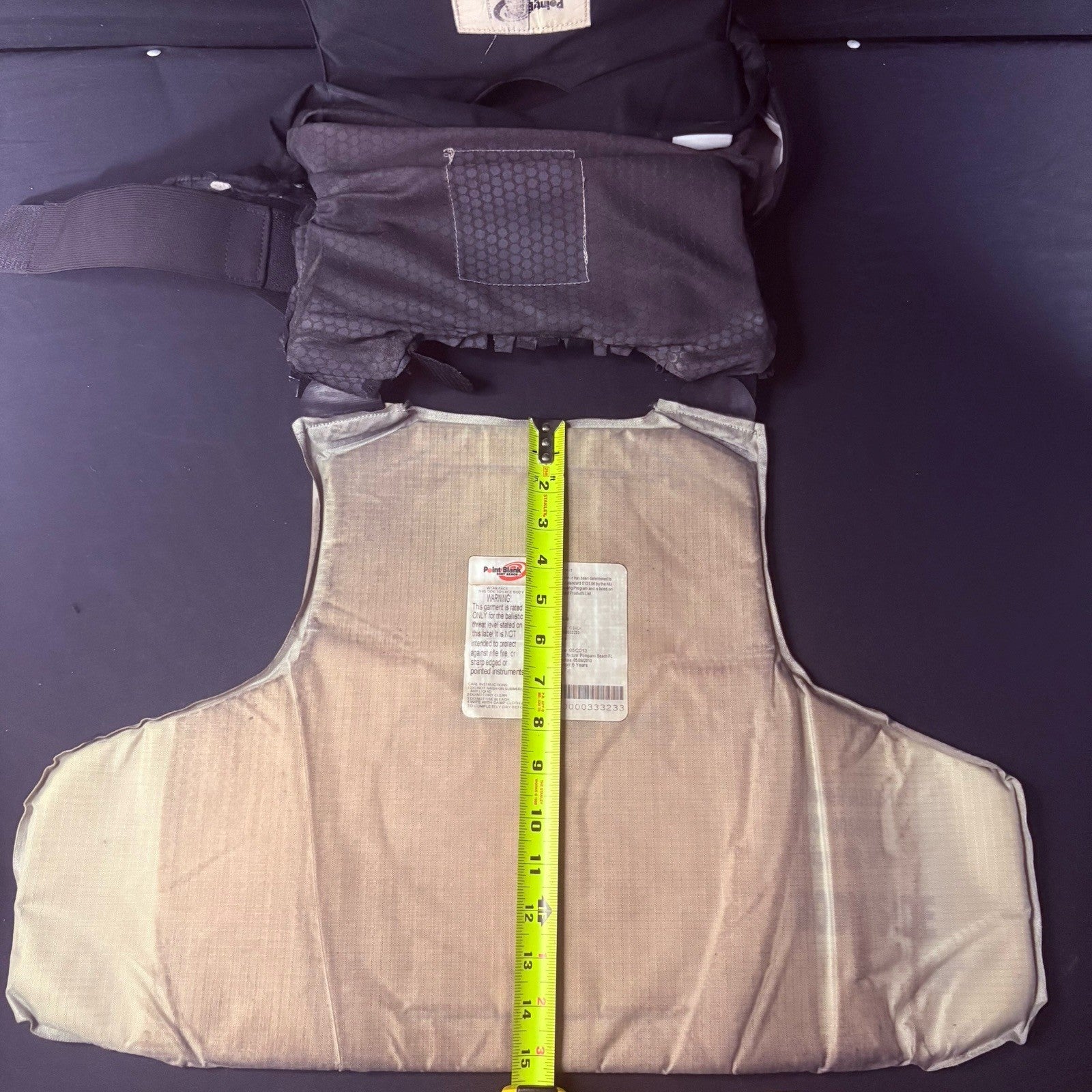 PB 3A Bullet Proof Vest Size XL w/Trauma Plate IIIA Concealable Body Armor14