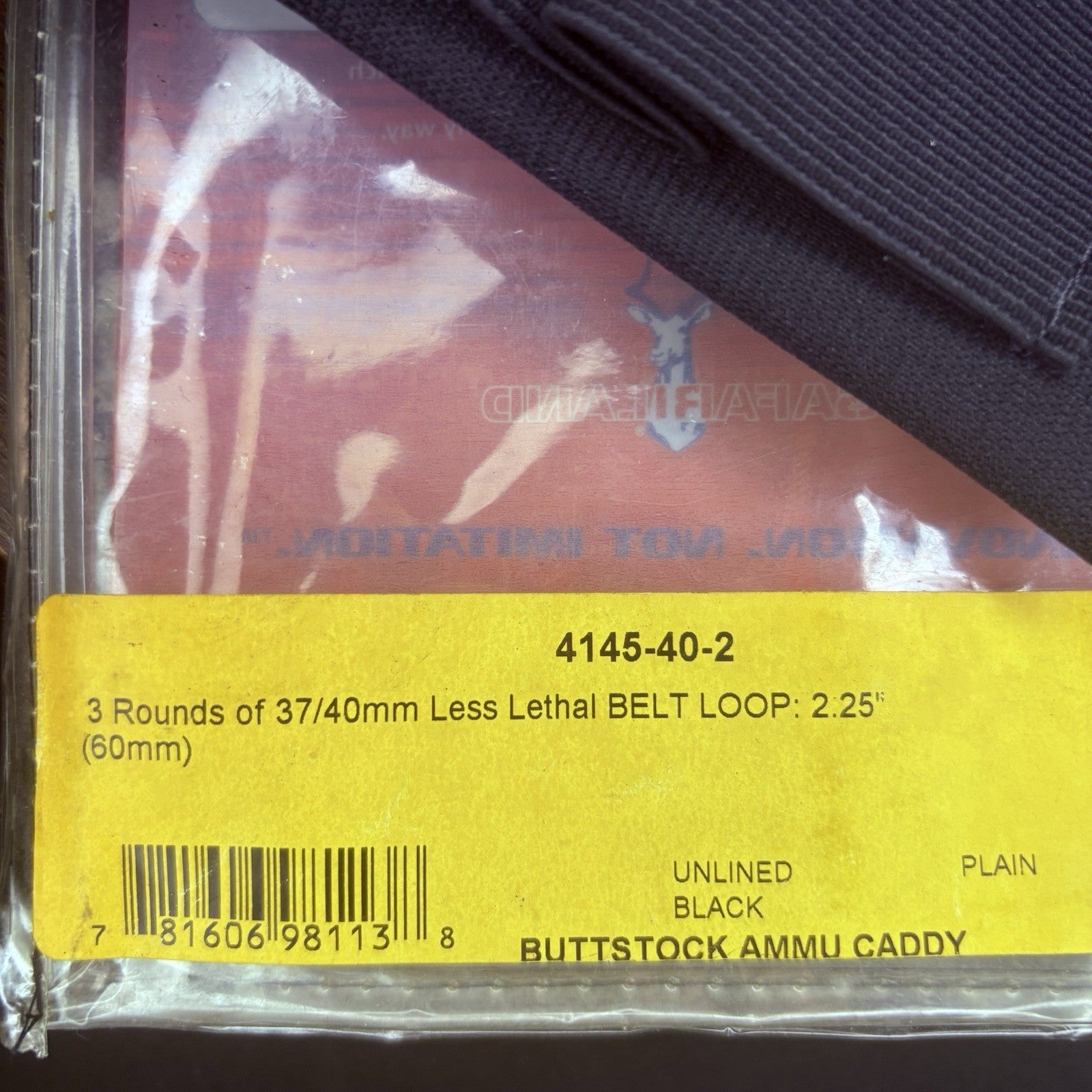 Safariland 37mm/ 40mm Belt Loop Buttstock Ammo Caddy 3 Rounds 2.25" Loop1