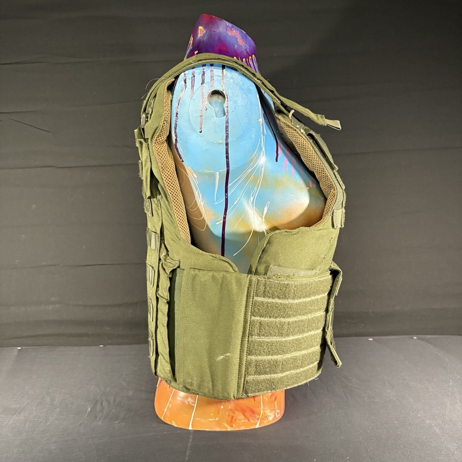 PB Carrier with Level 3A(IIIA) Soft Body Armor FLXIIIA Tactical OD Green Vest5