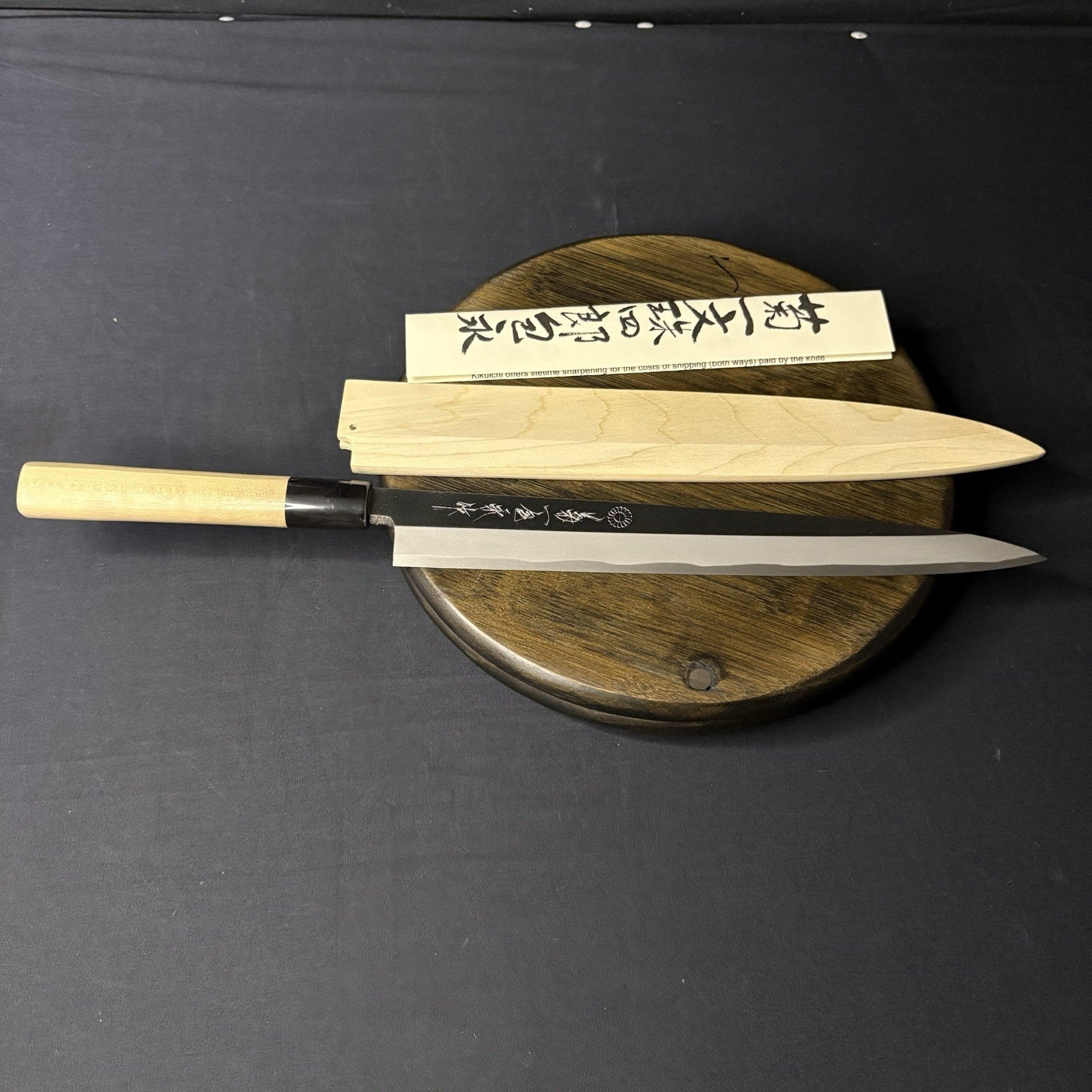 Kikuichi Japanese Chef Knife Kasumitogi Yanagi Sashimi Knife YKT27 10.5” 27cm0