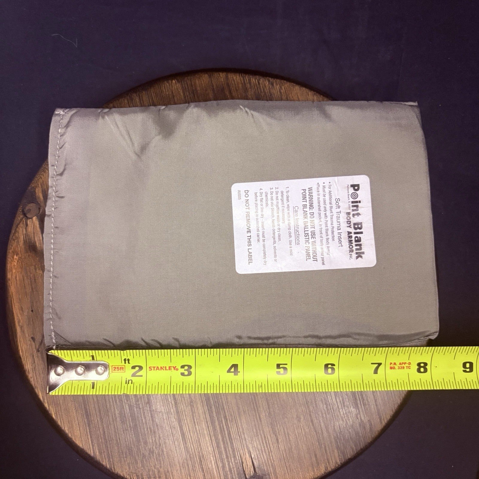 PB Trauma Plate Insert 5x8 Soft Impact Panel Body Armor GREY4