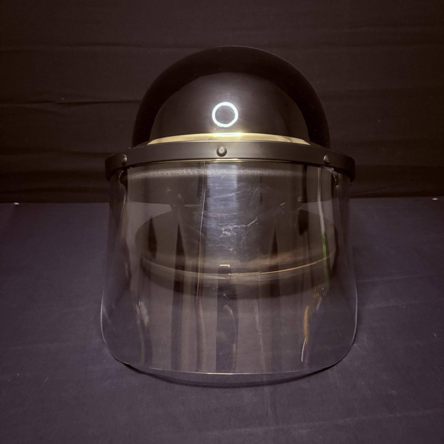 VTG Police Riot Motorcycle Helmet Black & White Size 6 7/8 with Z87 Face Shield3