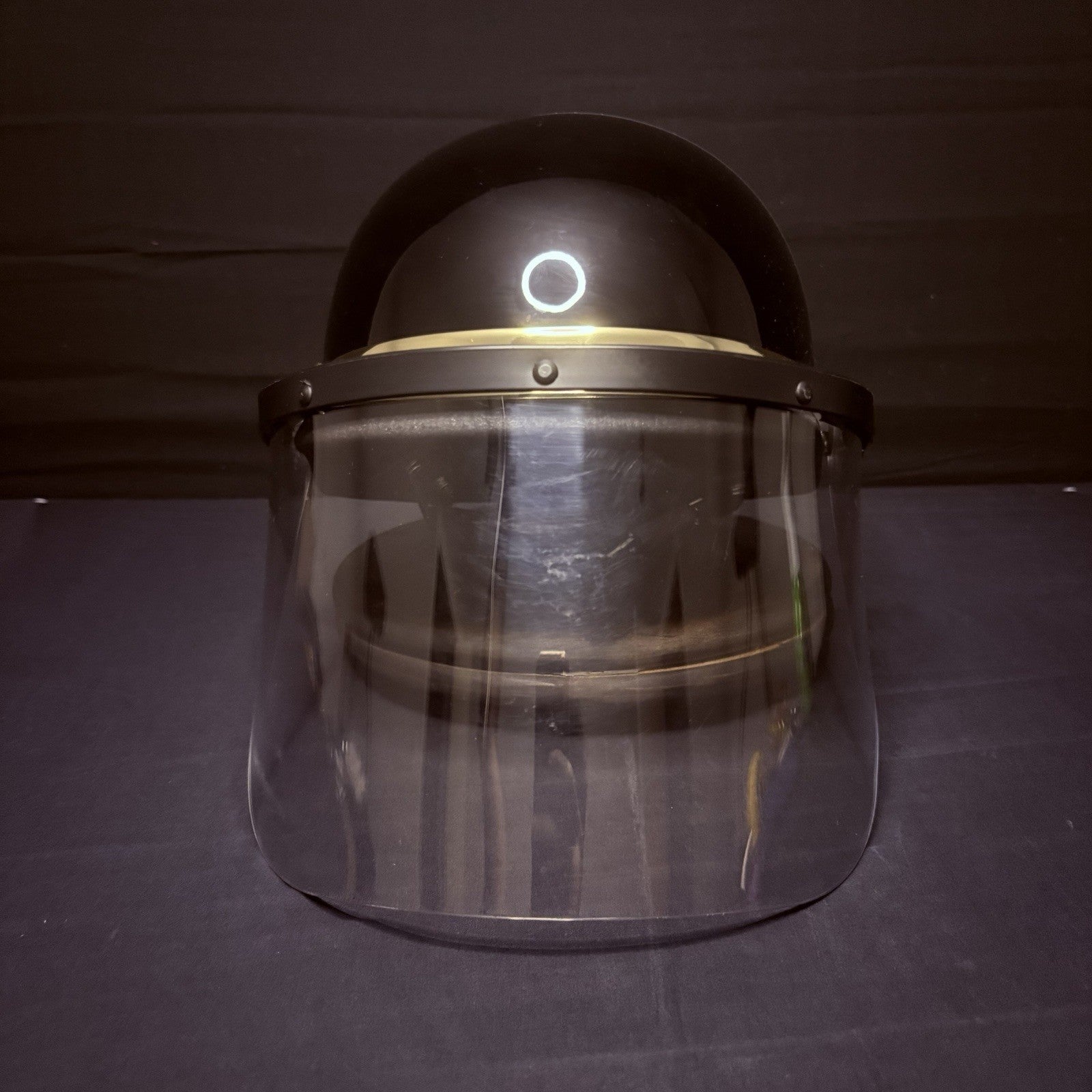 VTG Police Riot Motorcycle Helmet Black & White Size 6 7/8 with Z87 Face Shield3