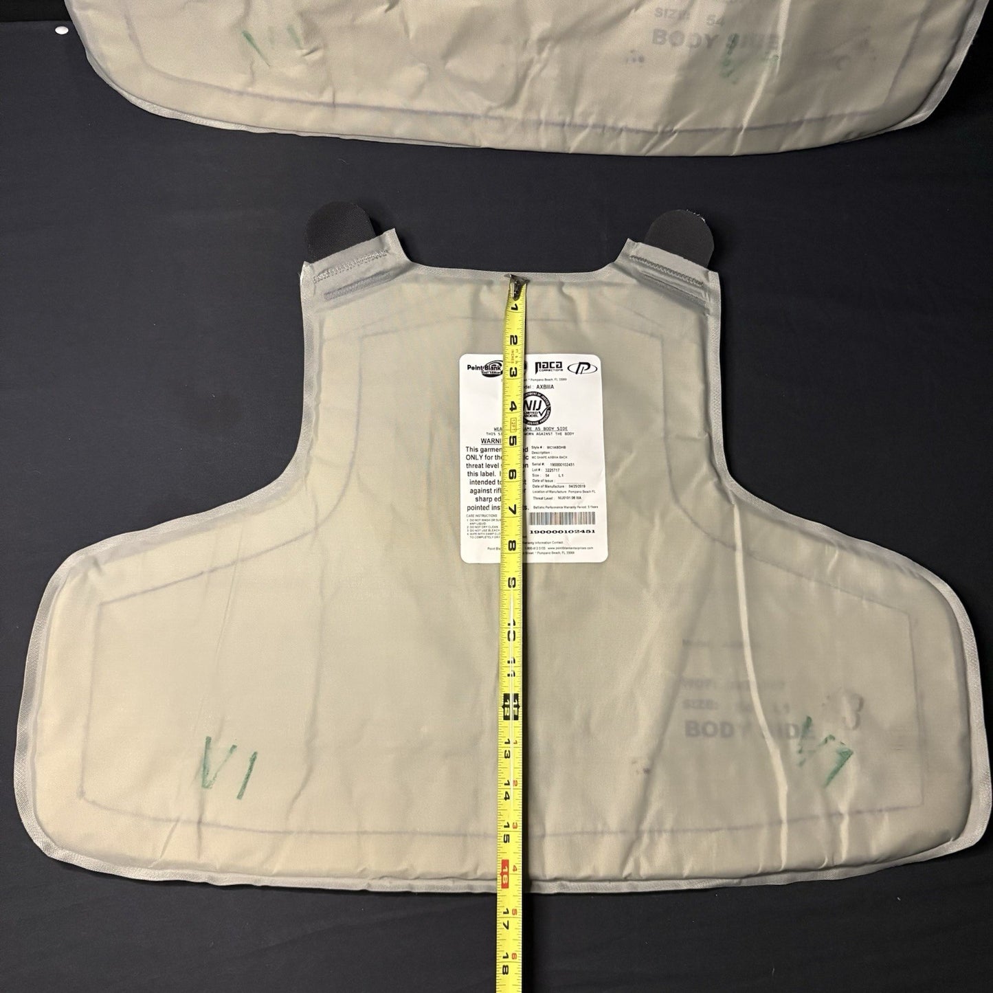PB Armor 3A (IIIA) Plates AXIIIA Size (XXL) XX-Large & Long ~2019~ Bullet Proof9