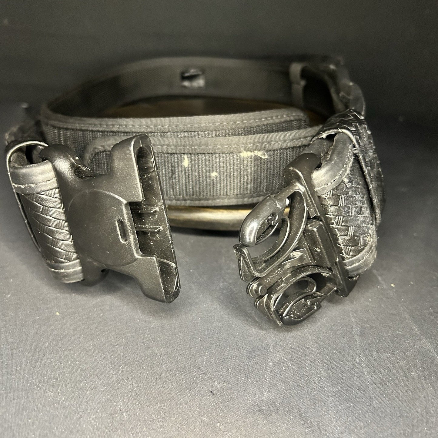 Bianchi Leather Duty Belt Small 28-34” w/Small Inner Belt Accumold Police3