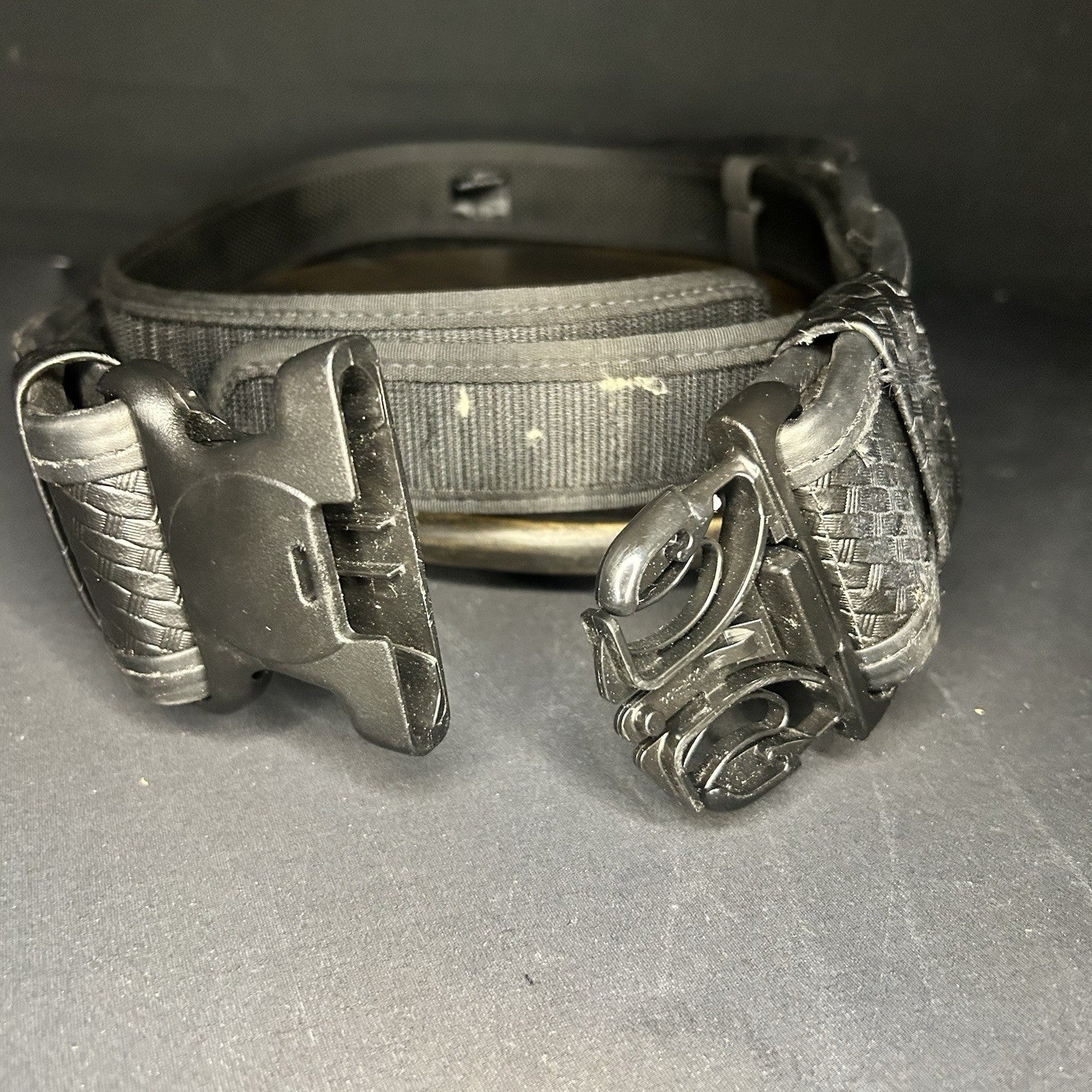 Bianchi Leather Duty Belt Small 28-34” w/Small Inner Belt Accumold Police3