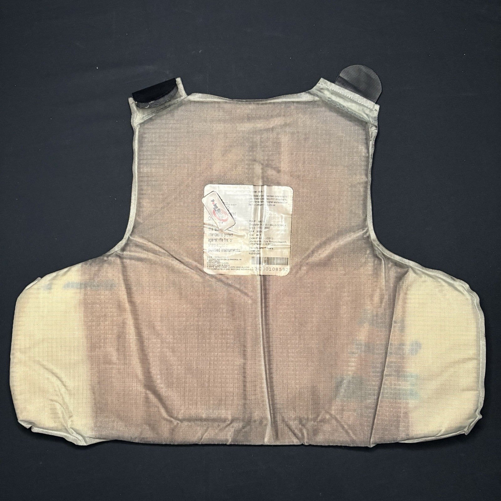 PB Armor 3A Bullet Proof Vest Size Medium IIIA Concealable Vest w/Trauma Plate8