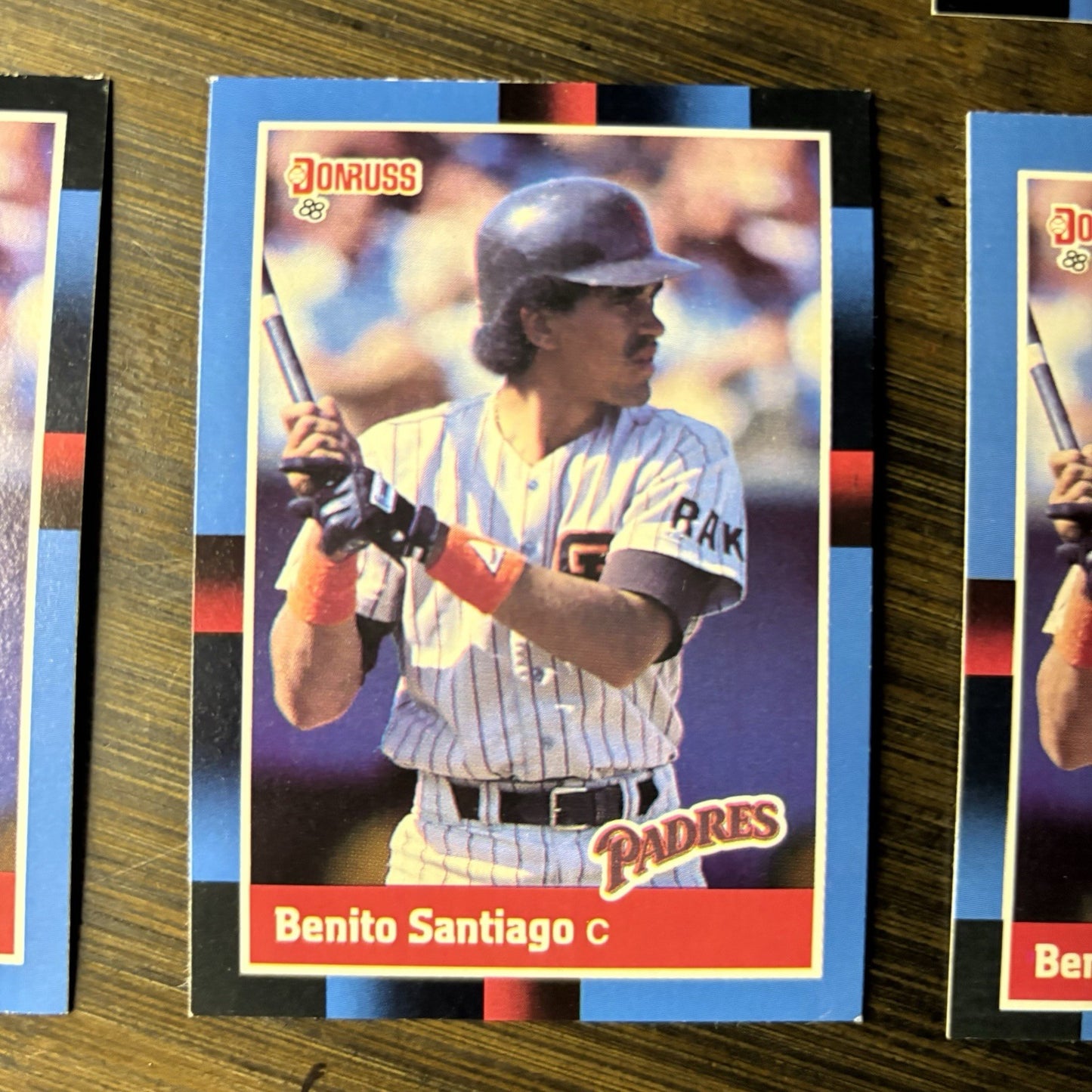 1988 Benito Santiago Lot (3)Donruss #114 & (3)Diamond Kings #3 San Diego Padres9