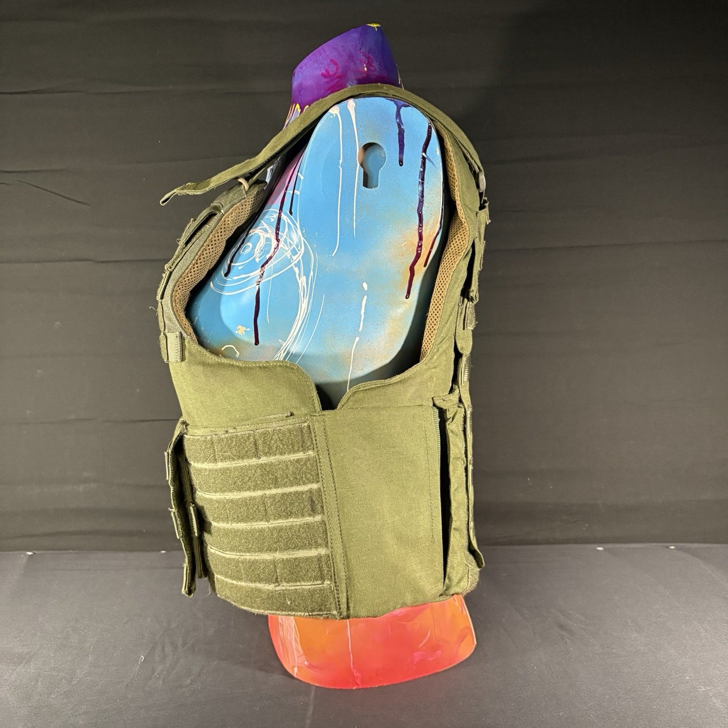 PB Carrier with Level 3A(IIIA) Soft Body Armor FLXIIIA Tactical OD Green Vest1