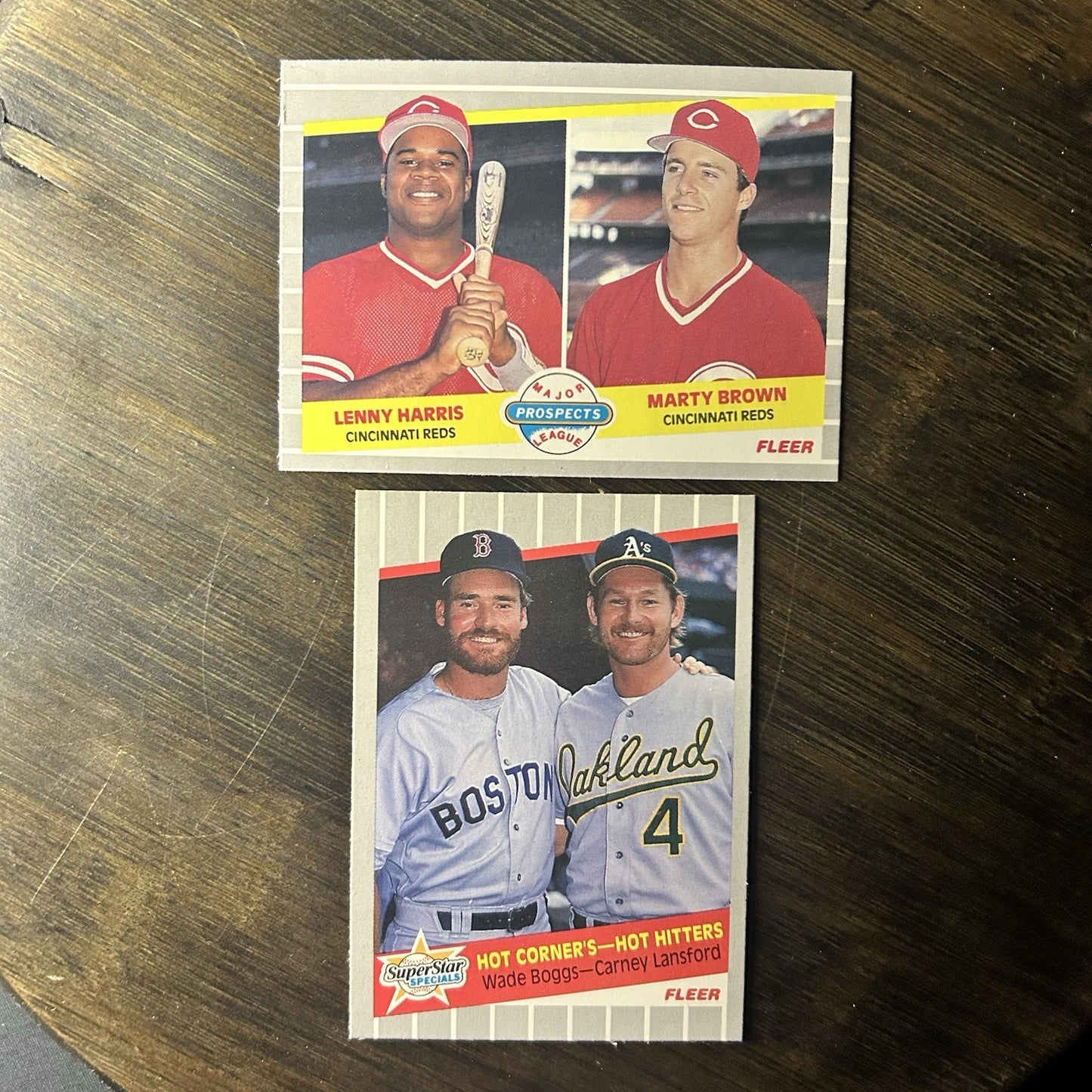 1989 Fleer Prospects & Superstar #633 #645 Wade Boggs, Lenny Harris (Lot Of 2)0