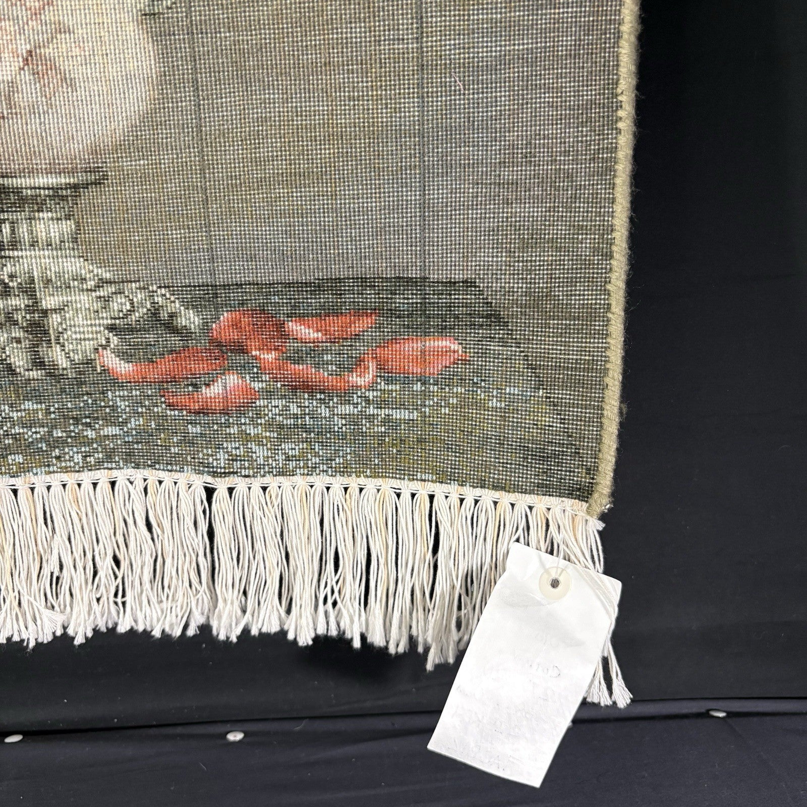 Pictorial Rug 3-D Tulips Hand Knotted 27”x 20”  w/Rug Hangers19