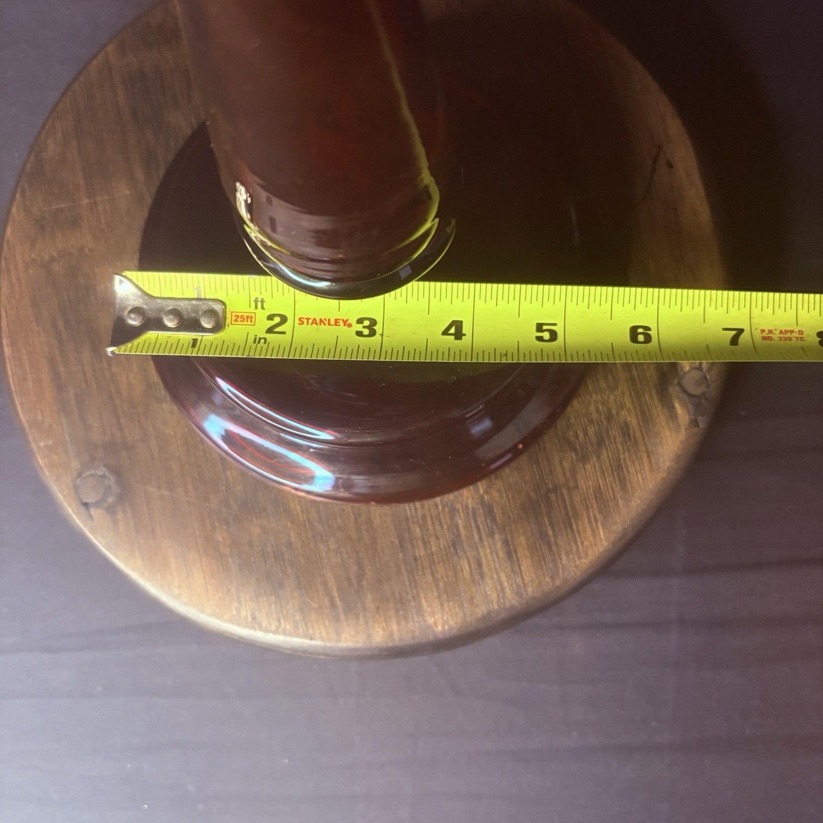 19th Century Bohemian Ruby Glass Mantle Luster 1860-1880 12" Tall 6" Diameter8