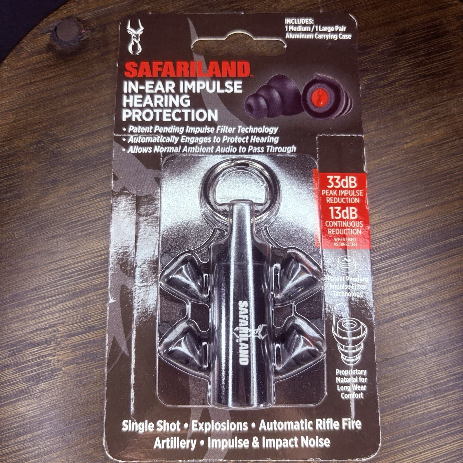 Safariland Impulse Hearing Protection, In Ear Earplugs with Keychain Storage1