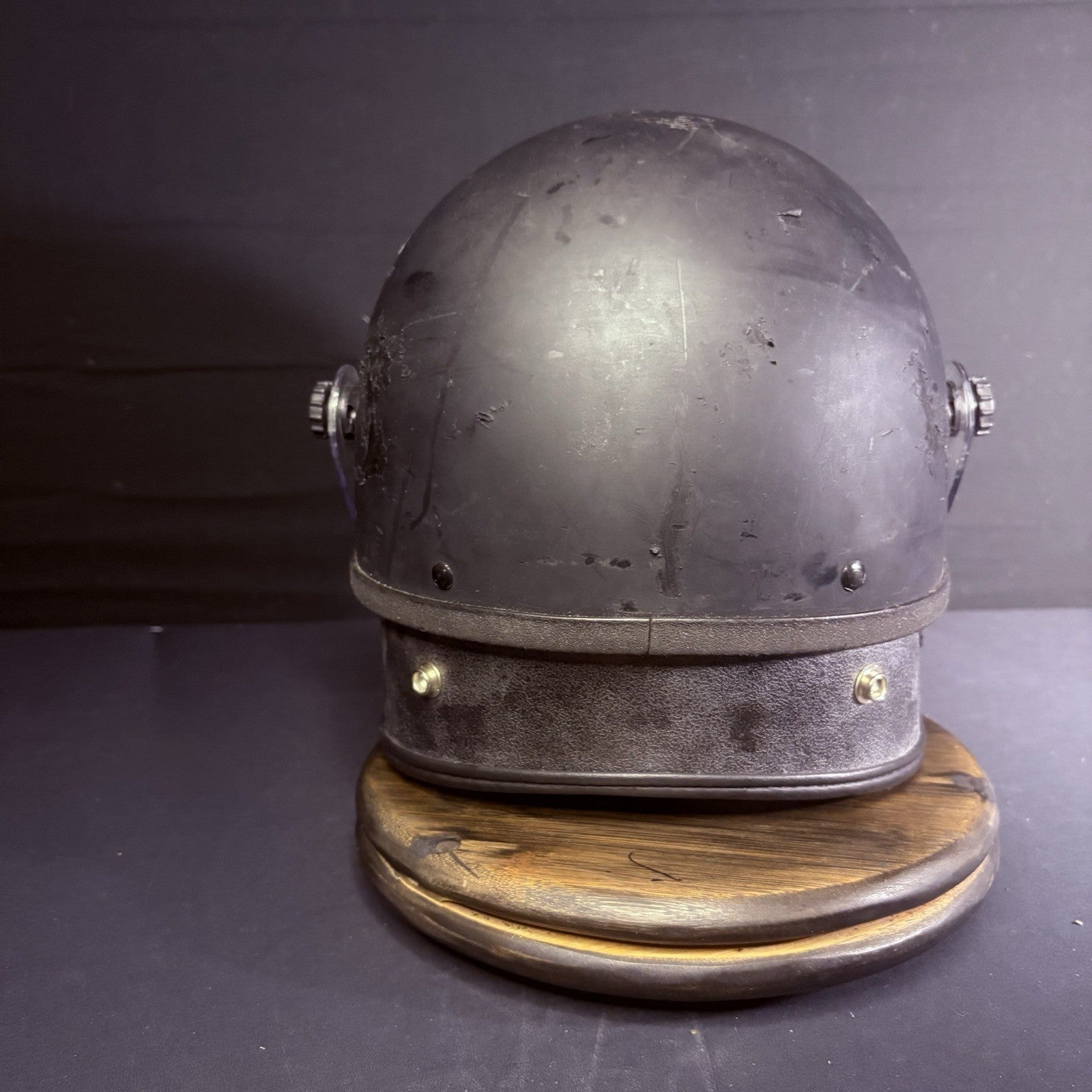 VTG Police Riot Helmet Black (Size Large) MADE IN USA w/ Removable Face Shield5
