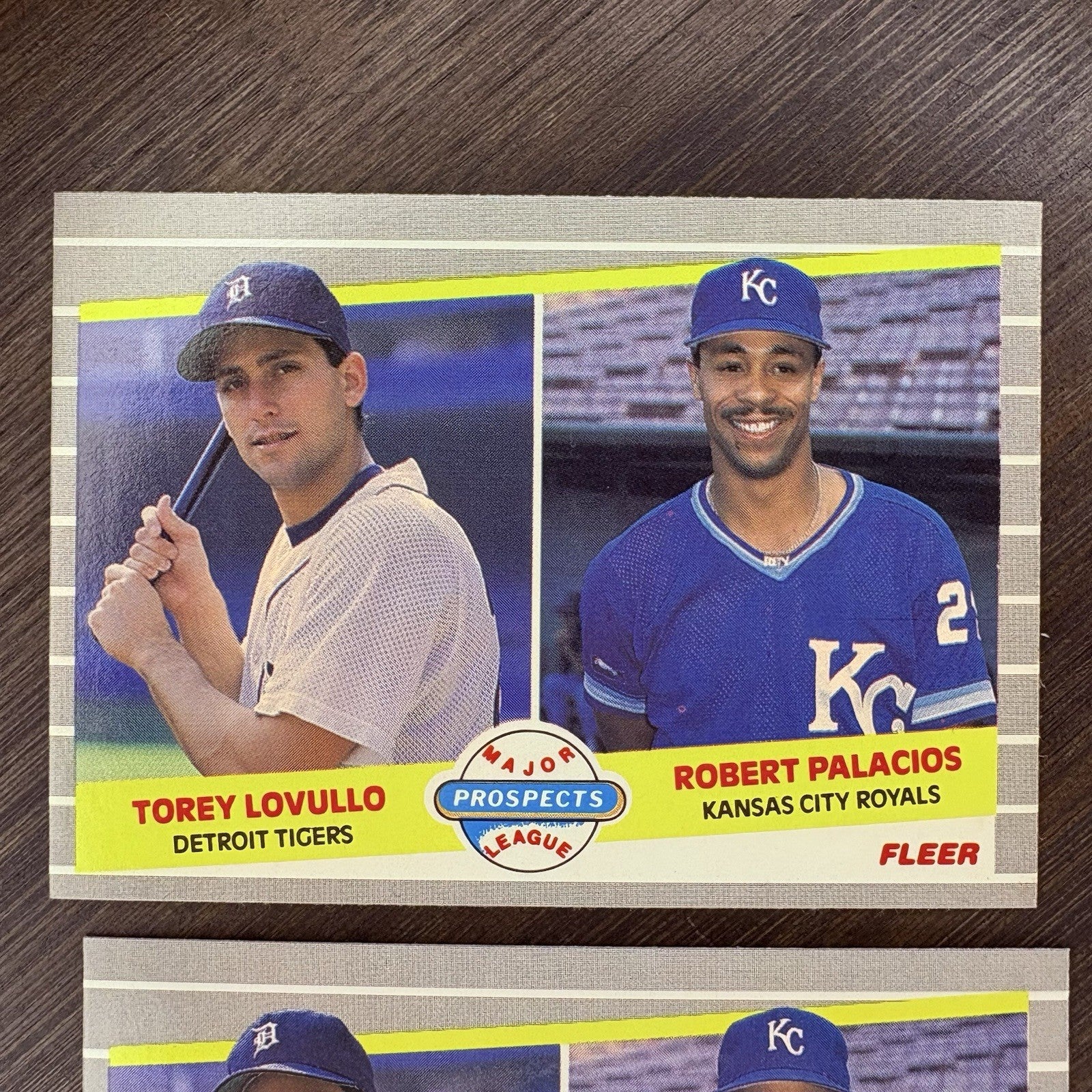 1989 Fleer Prospects Torey Lovullo, Robert Palacios #648 (RC) 2 High Grade Cards9