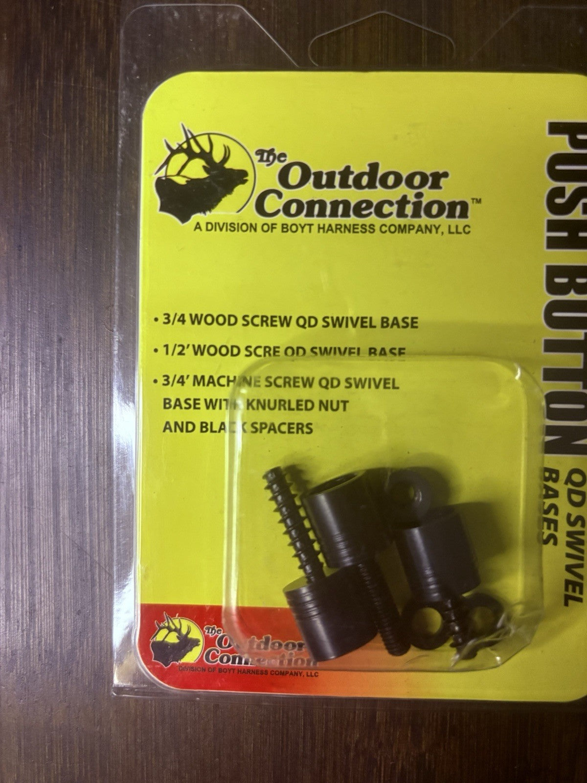 Outdoor Connection Push Button QD Swivel Bases Pack Of (3) For Wood Stock Rifles1