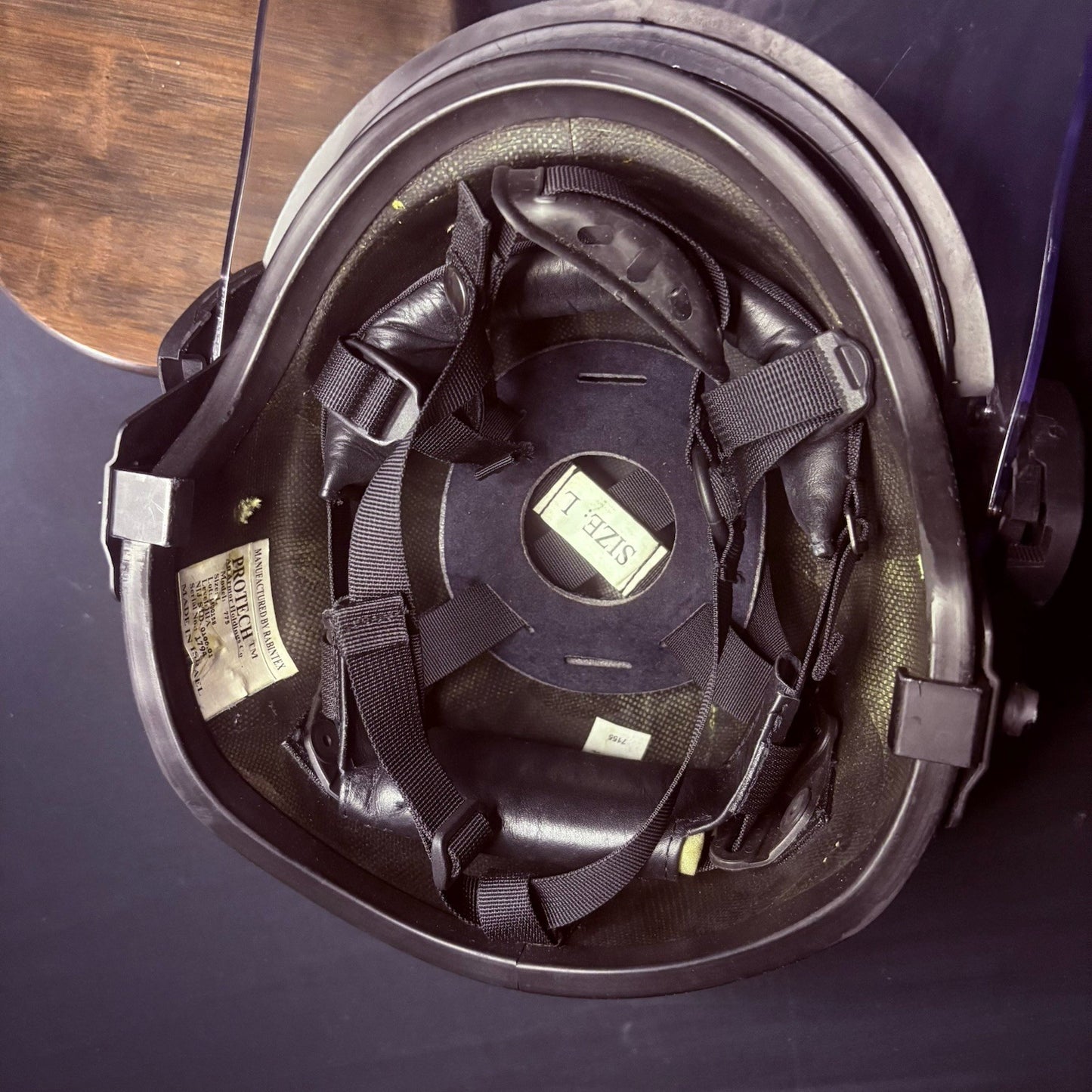 Protech IIIA (3A) Ballistic Helmet Removable Face Shield Size Large Bullet Proof19