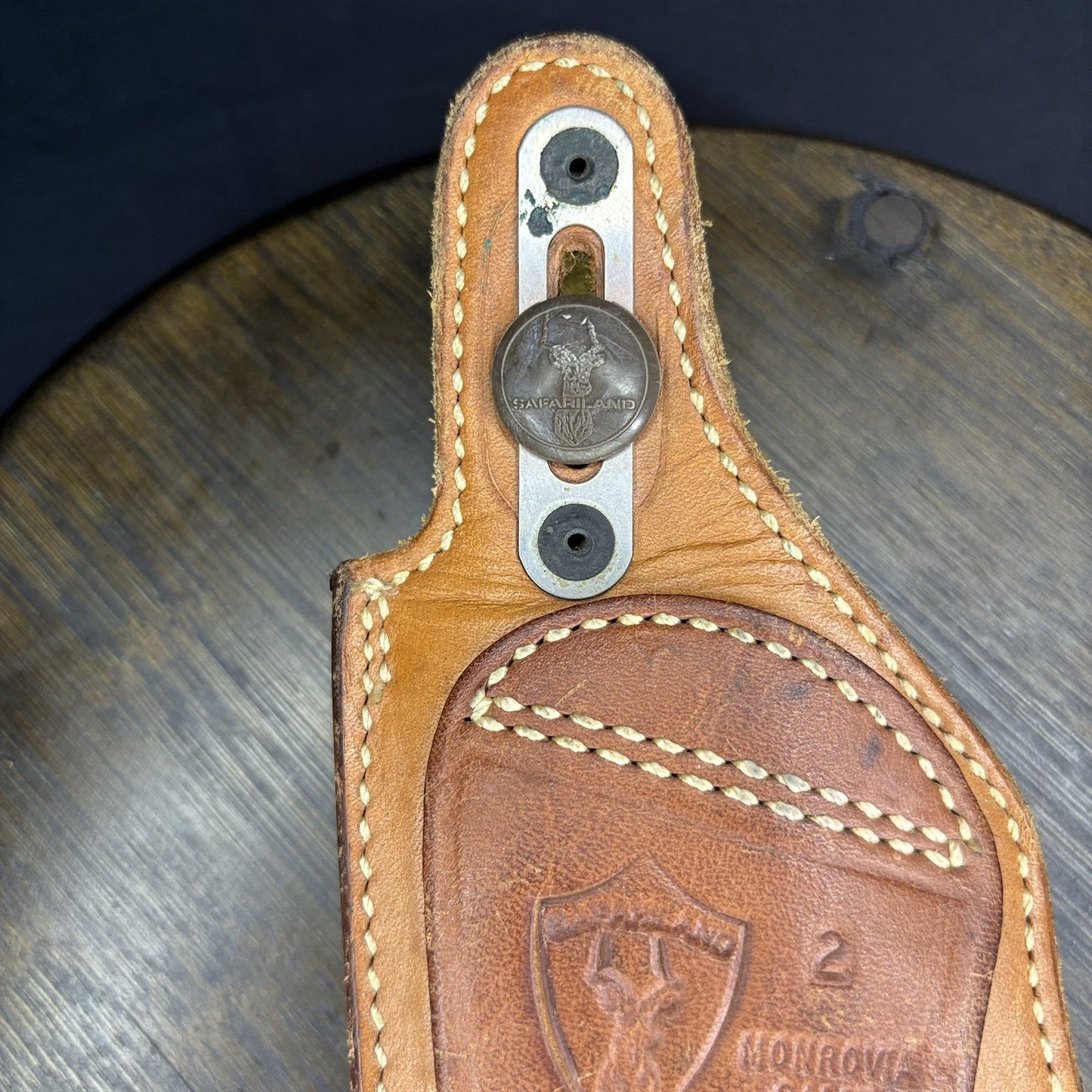 Safariland #2 Brown Leather Holster For Colt G Pistols 2 1/4" Belt Loop RH11