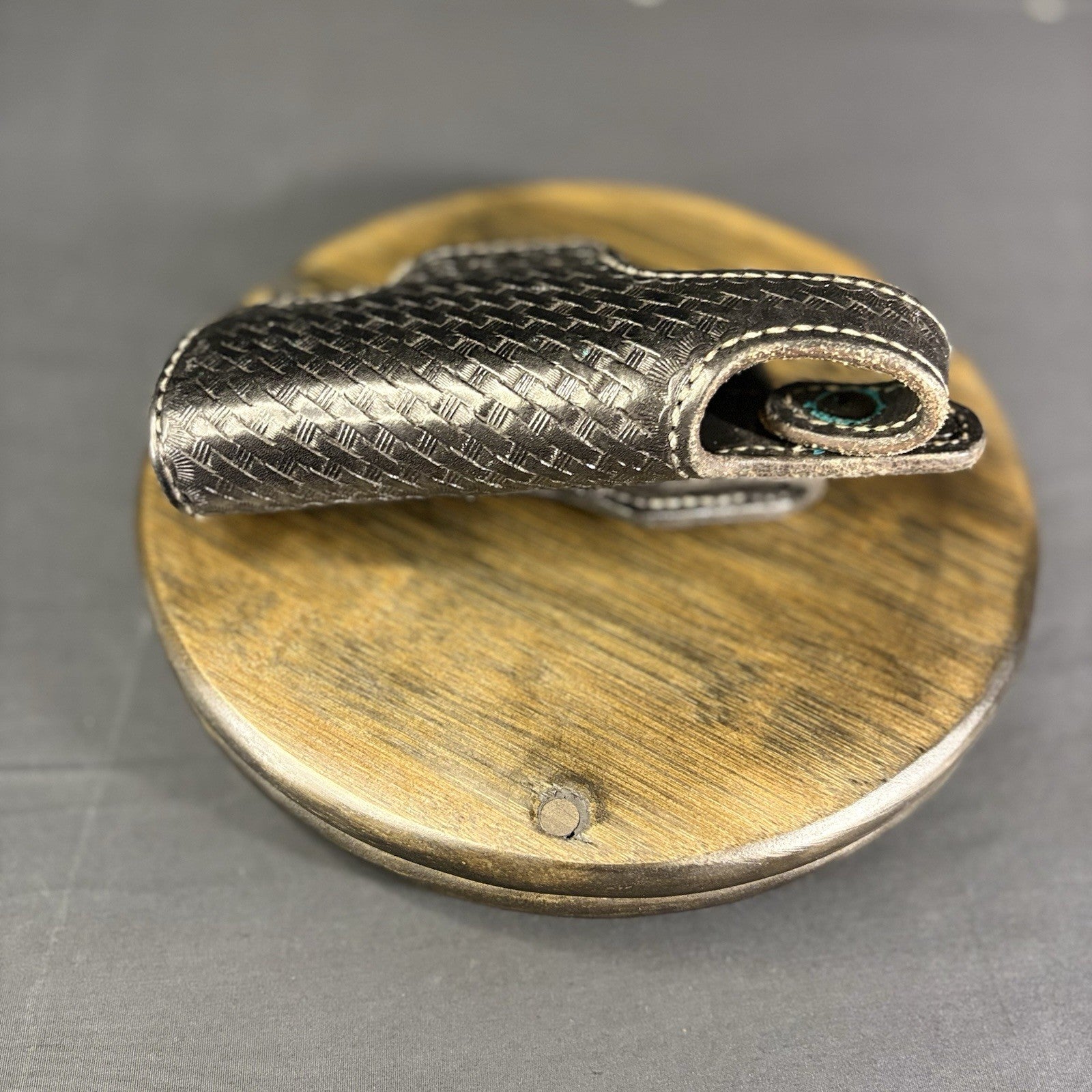 Ted Blockers Black Leather Basket Weave Sig Sauer P225 Holster4