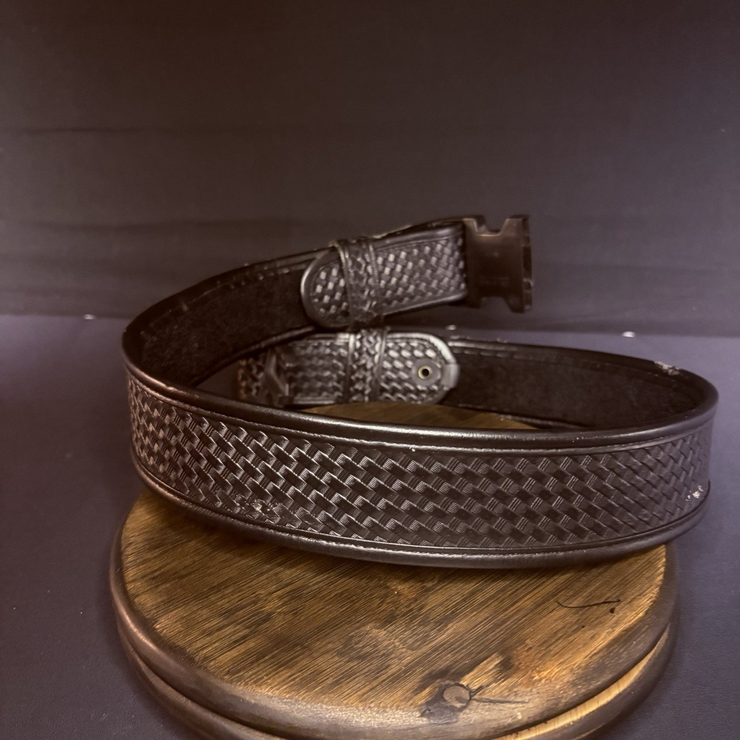 Bianchi 7950 Duty Belt Size 40”-46" w/Belt Keepers AccuMold Basketweave Leather4