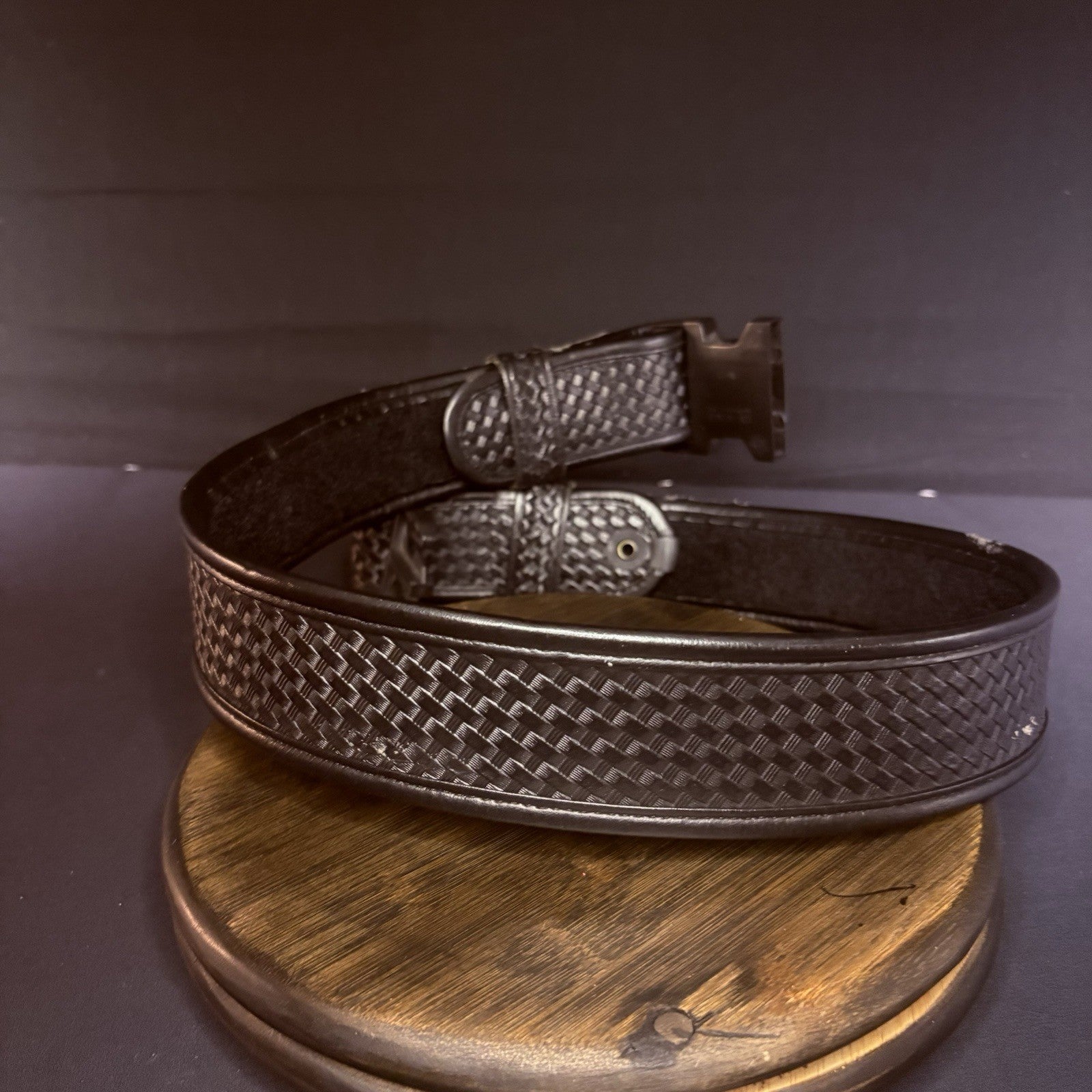 Bianchi 7950 Duty Belt Size 40”-46" w/Belt Keepers AccuMold Basketweave Leather4