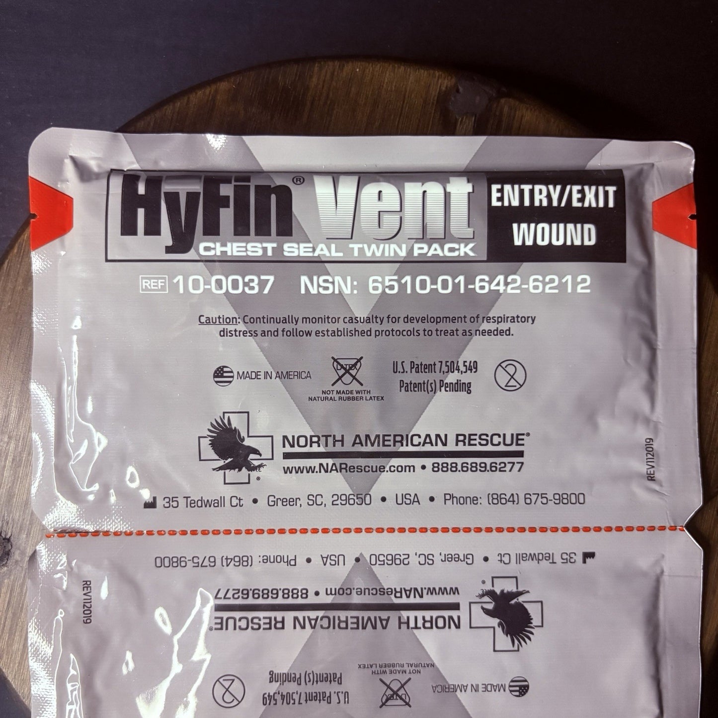 Twin Pack – HyFin Vent Compact Chest Seal (2 Seals Total) | for Entry/Exit2