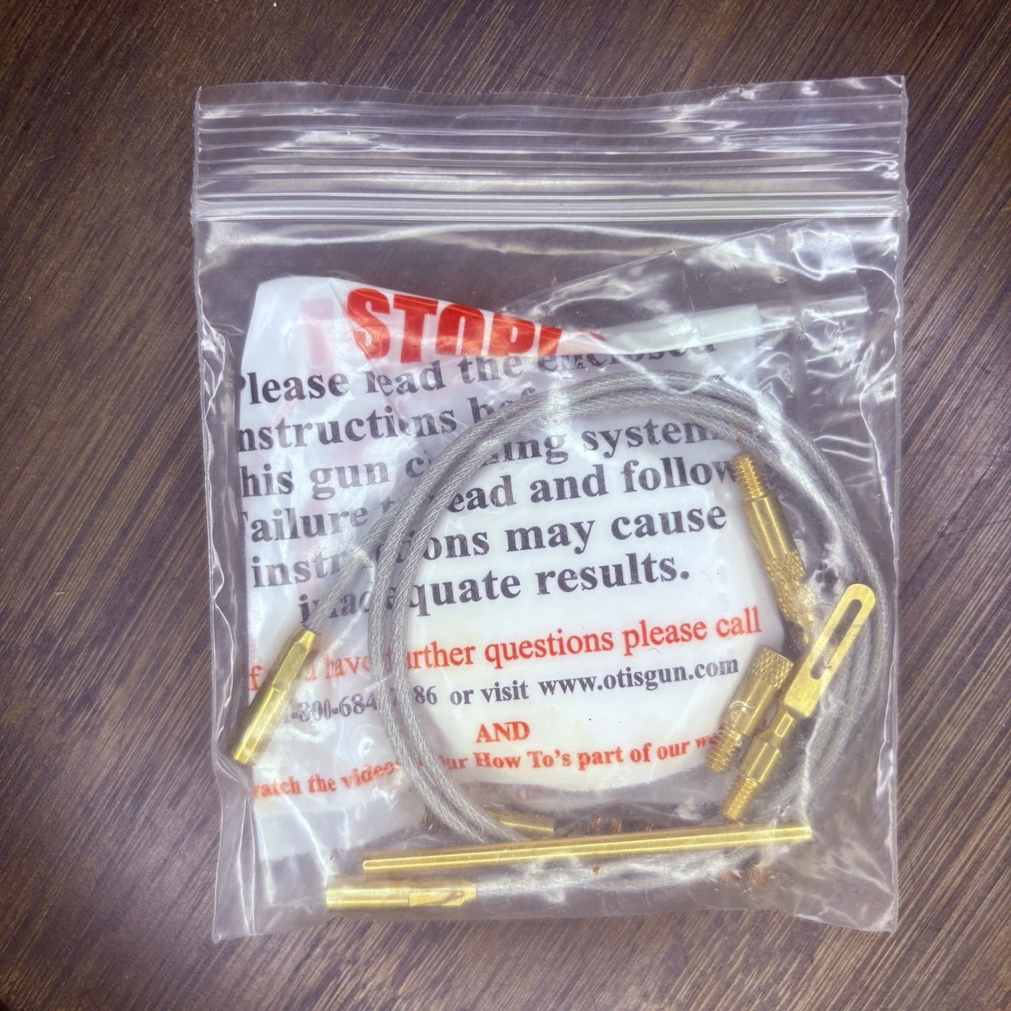 Ripcord Style Deluxe Cleaning Kit for Small Caliber w/THandle & Wire Cord4