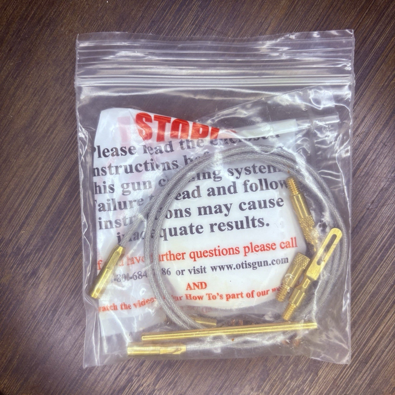 Ripcord Style Deluxe Cleaning Kit for Small Caliber w/THandle & Wire Cord4