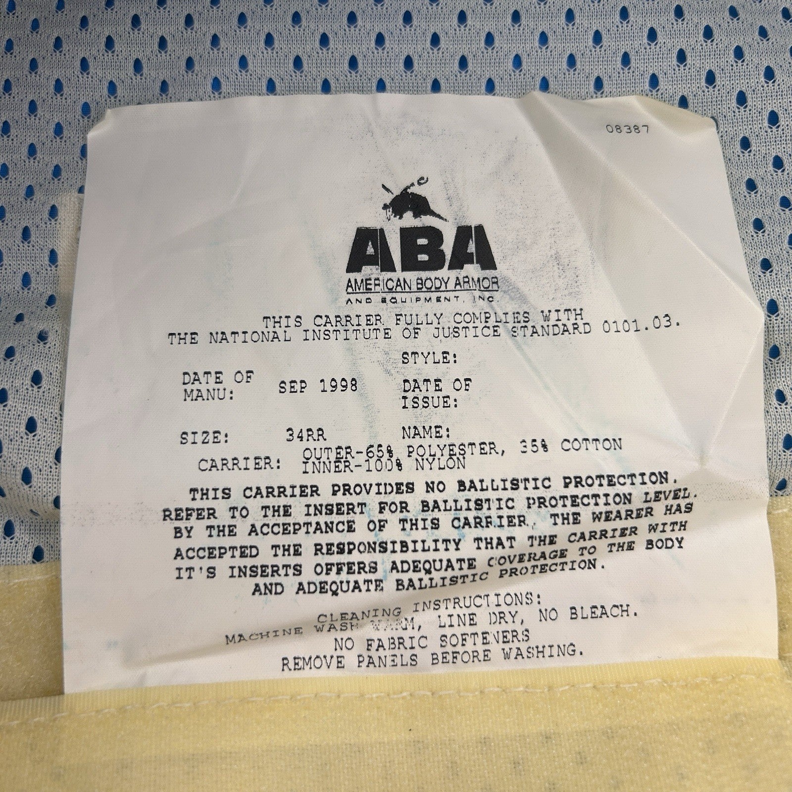 American Body Armor Child Size Bullet Proof Vest Level II (2) 8