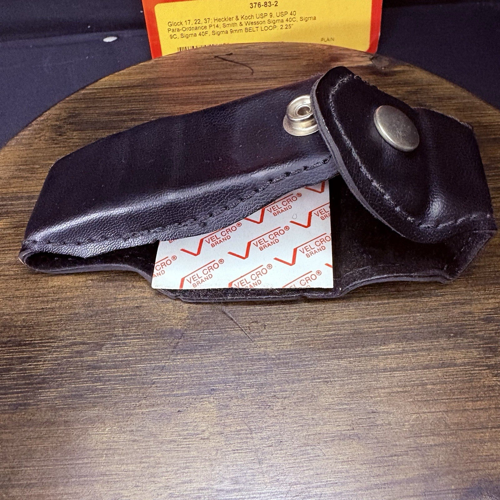 Safariland 376 Single Magazine Pouch Glock 9mm .40 .45 Black Leather Carrier4