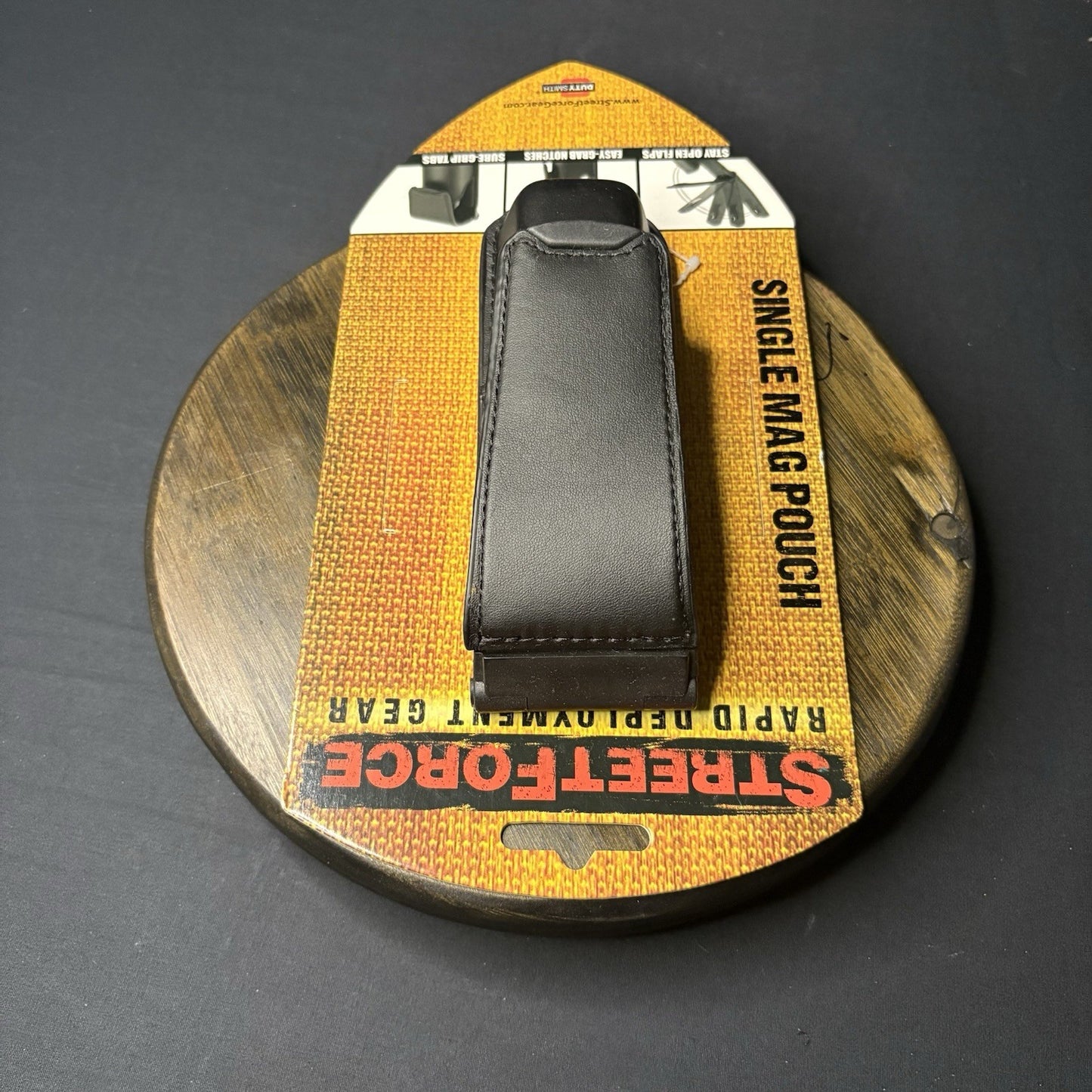 Leather Magazine Carrier ~Spring Loaded~ Pouch  .40, .357, 9mm Rapid Deployment8