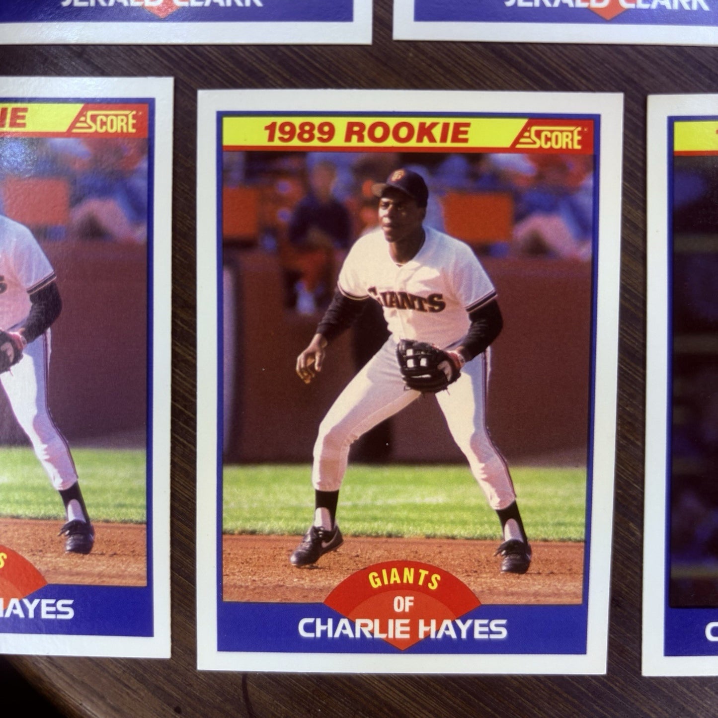 (Lot Of 7) 1989 Score Rookie Cards #644 Jerald Clark, #628 Charlie Hayes, #6363