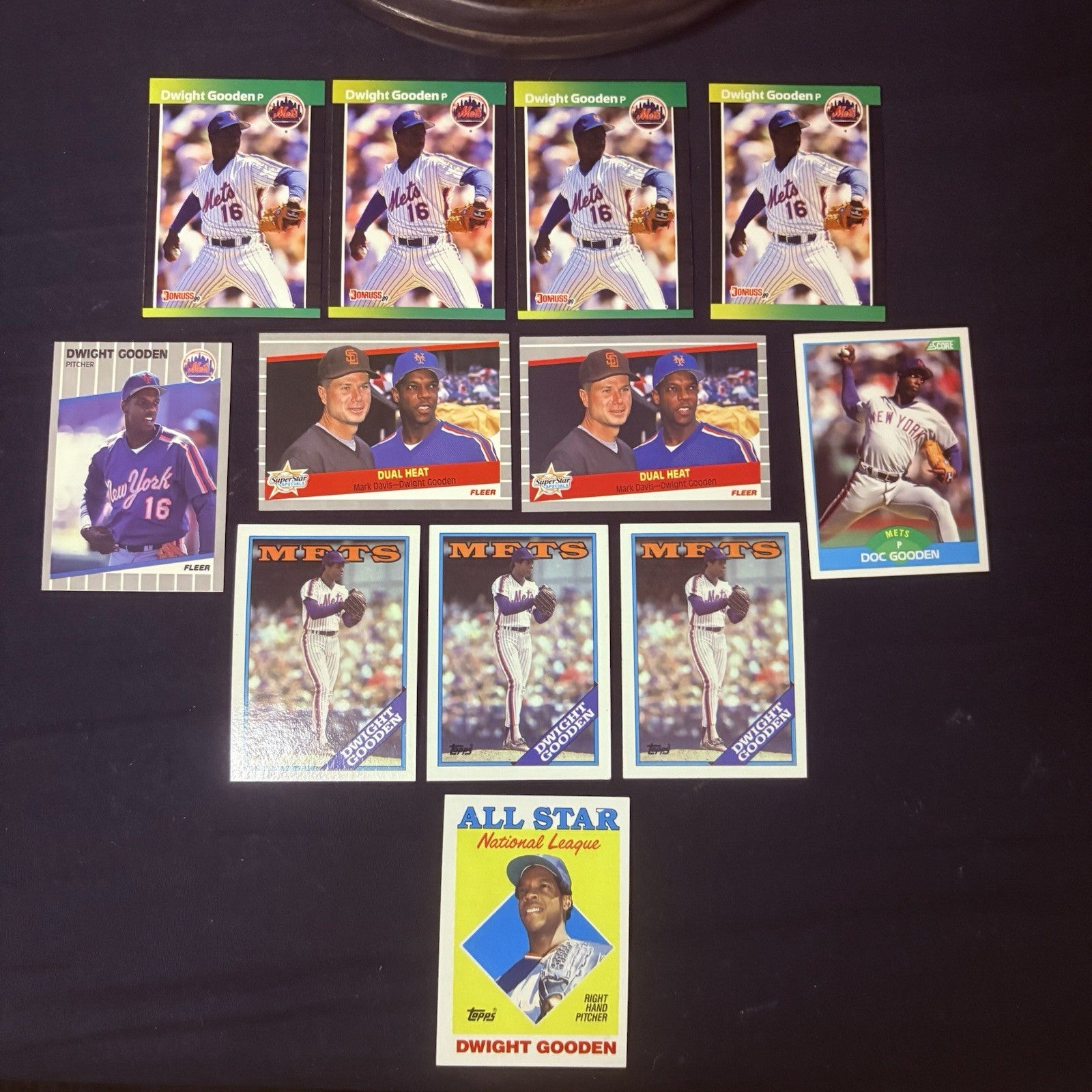 (Lot of 20) Dwight/ Doc Gooden Assorted Card 1987 to 1989 Topps Donruss Fleer3
