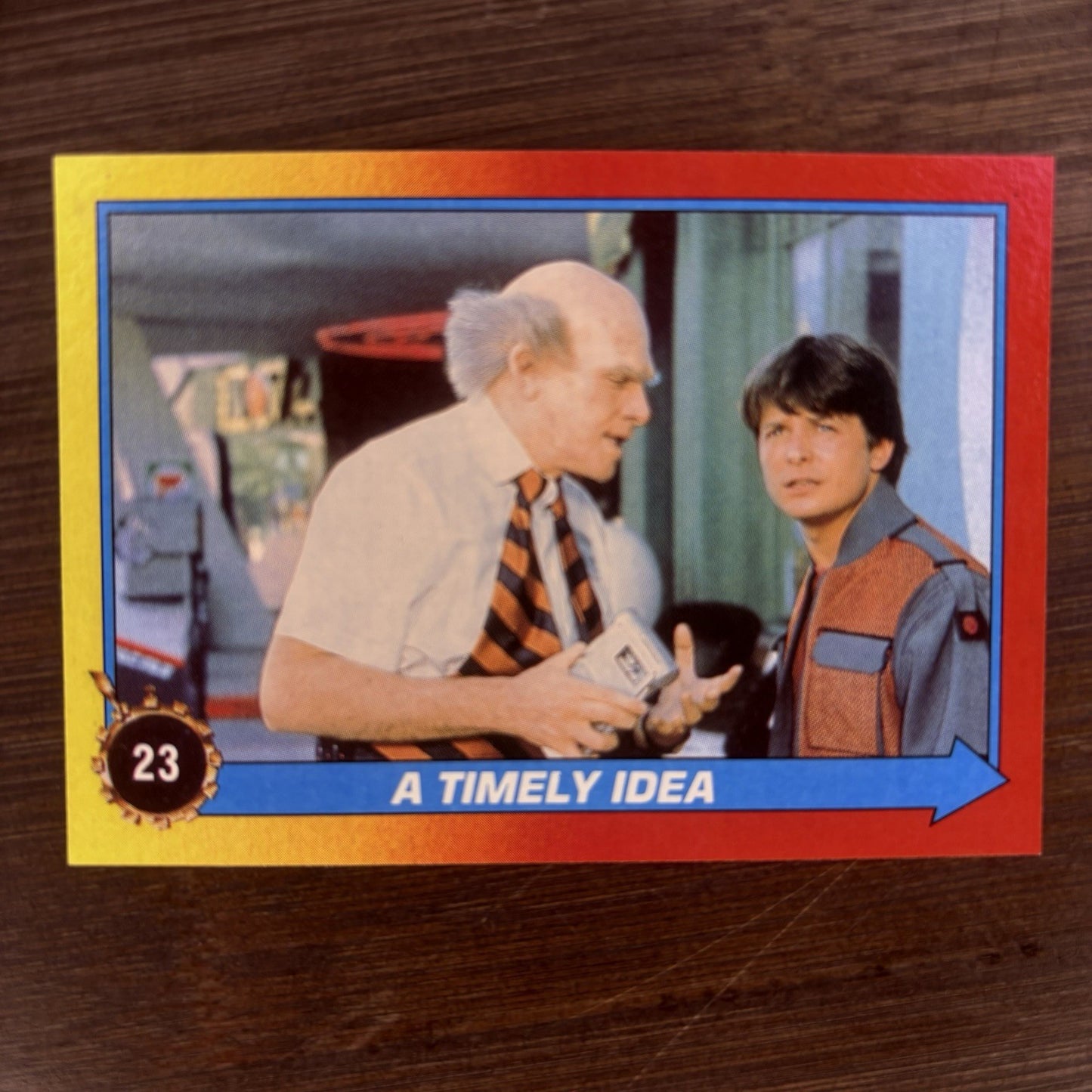 1989 Topps Back to the Future #23 "A Timely Idea" High Grade Trading Card0