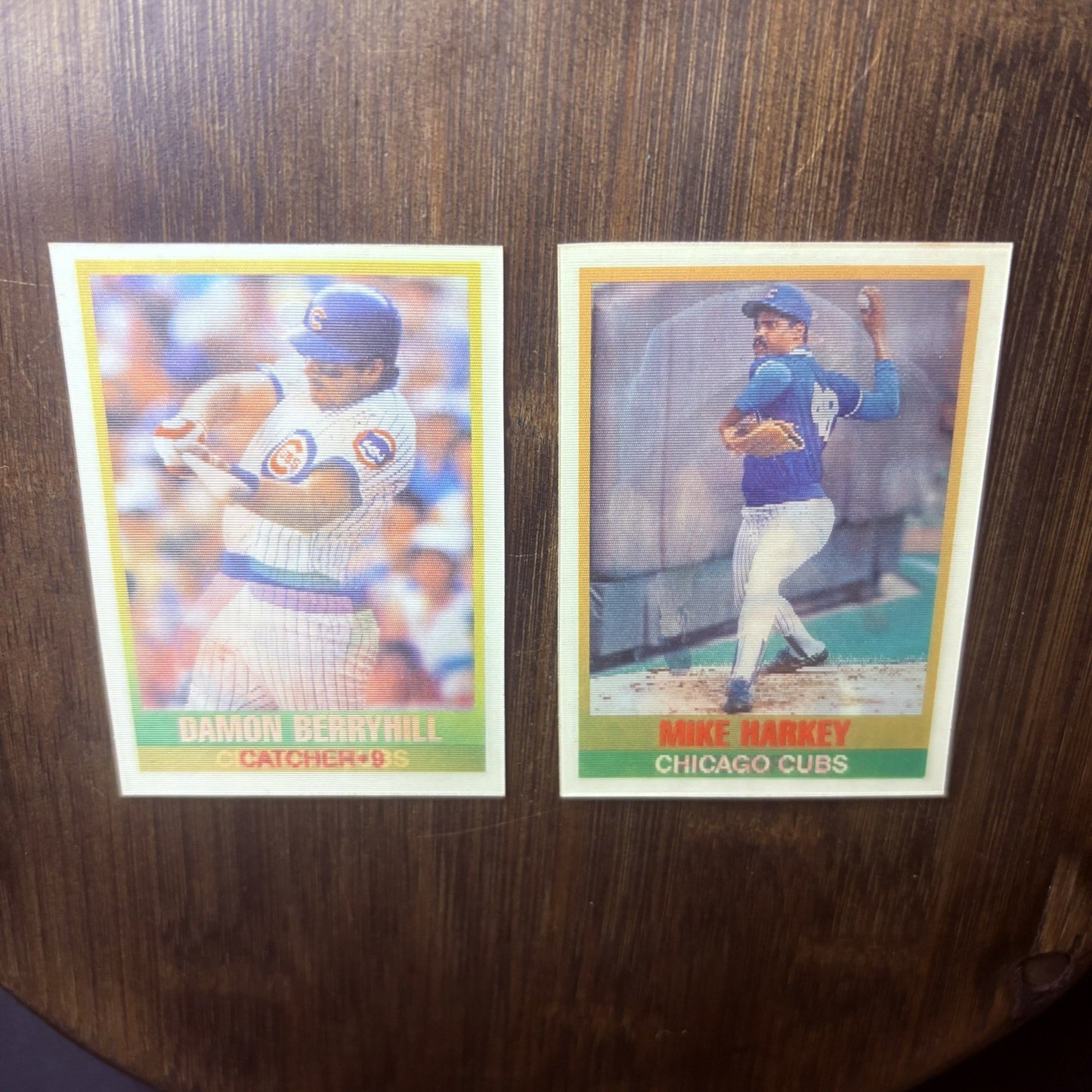 1989 Sportflics Cubs Damon Berryhill & Mike Harkey High Grade (Lot Of 2) Cards2
