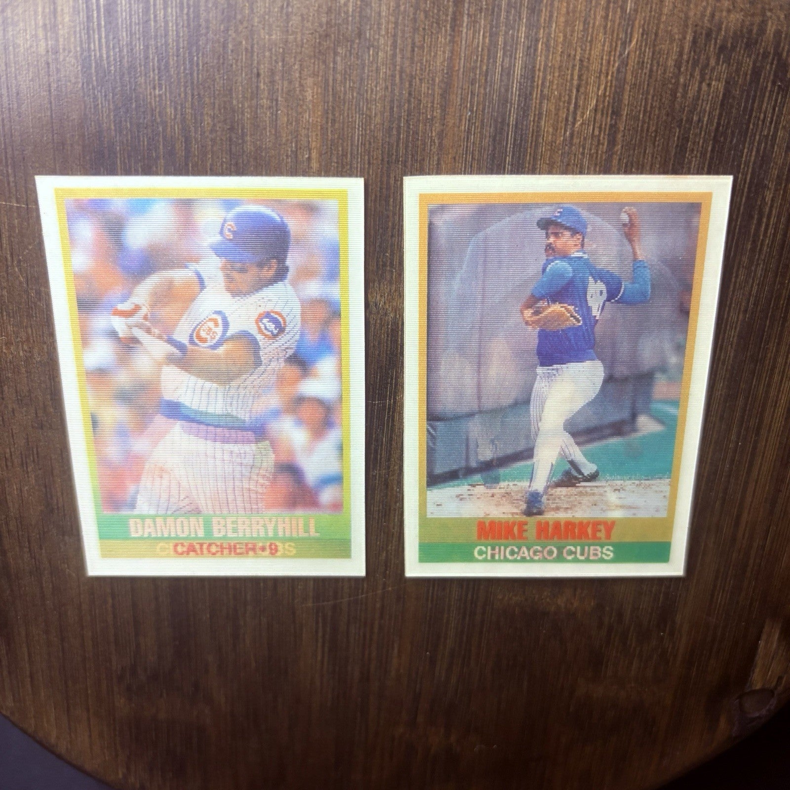 1989 Sportflics Cubs Damon Berryhill & Mike Harkey High Grade (Lot Of 2) Cards2