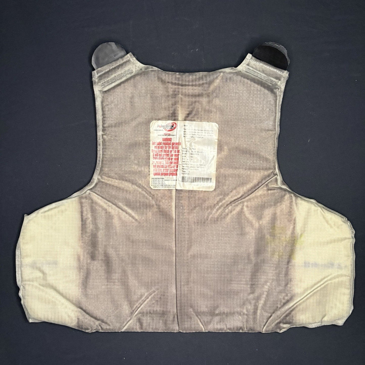 PB Bullet Proof Vest Level 2 II Size Medium Concealable Ballistic Vest THIN11