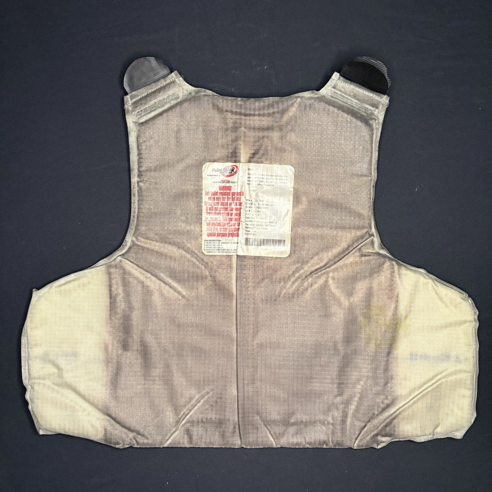 PB Bullet Proof Vest Level 2 II Size Medium Concealable Ballistic Vest THIN11
