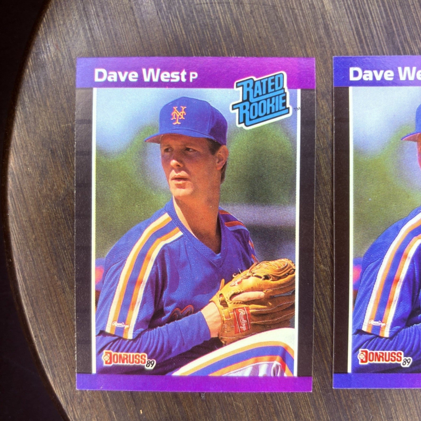 (2) 1989 Donruss # 41 DAVE WEST Rated Rookie & (1) #650 Score Trading Card2