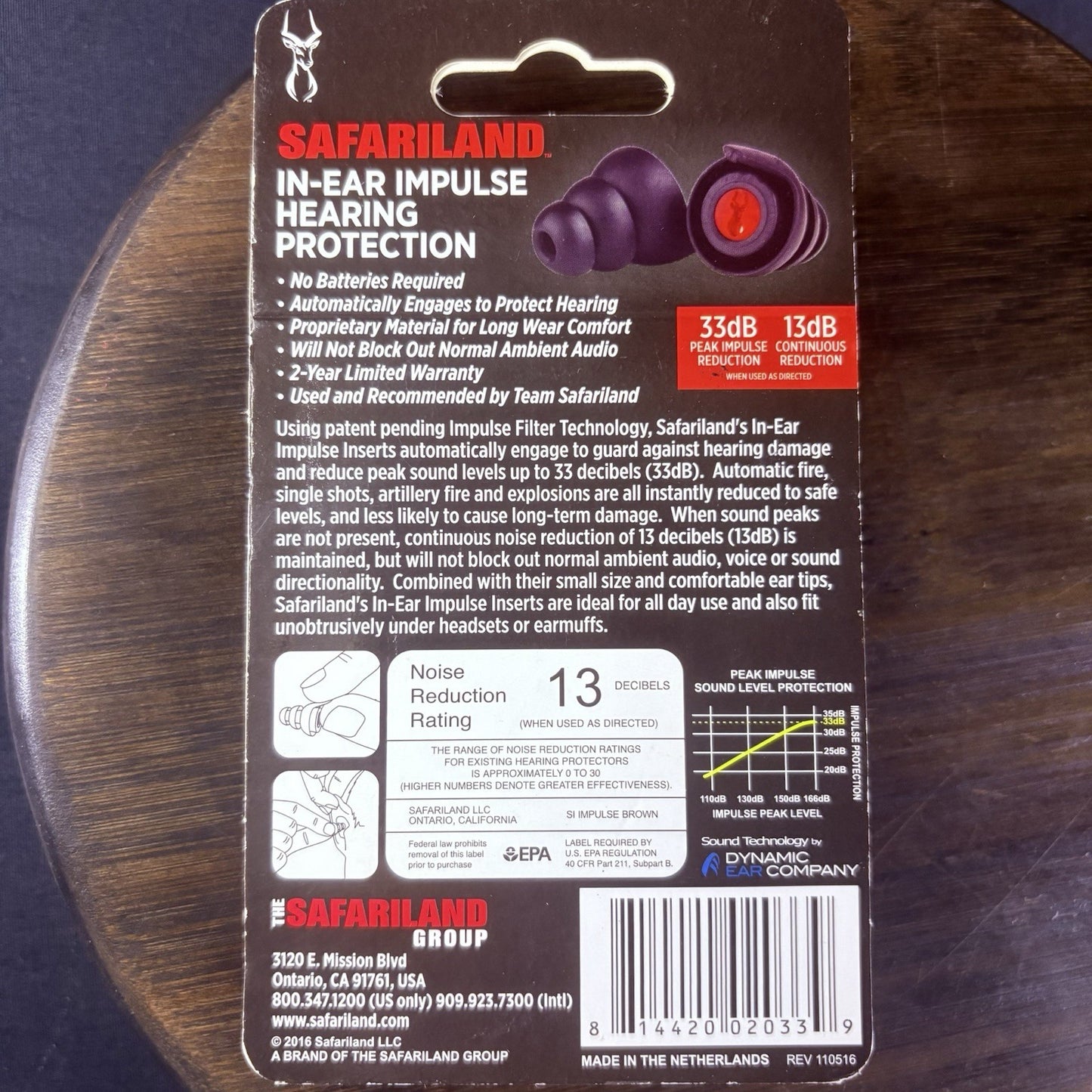 Safariland Impulse Hearing Protection, In Ear Earplugs with Keychain Storage3