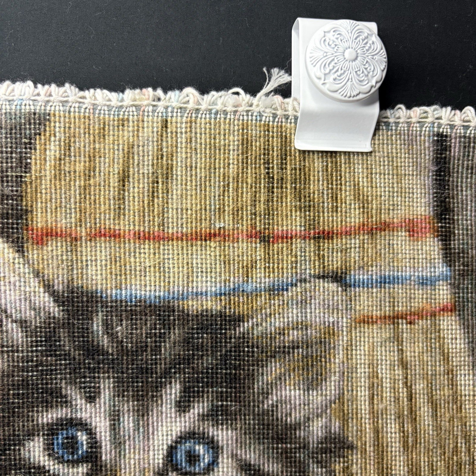 Persian Pictorial Rug 3D Kittens Tabrizz Hand Knotted 24”x16” w/Rug Hangers21