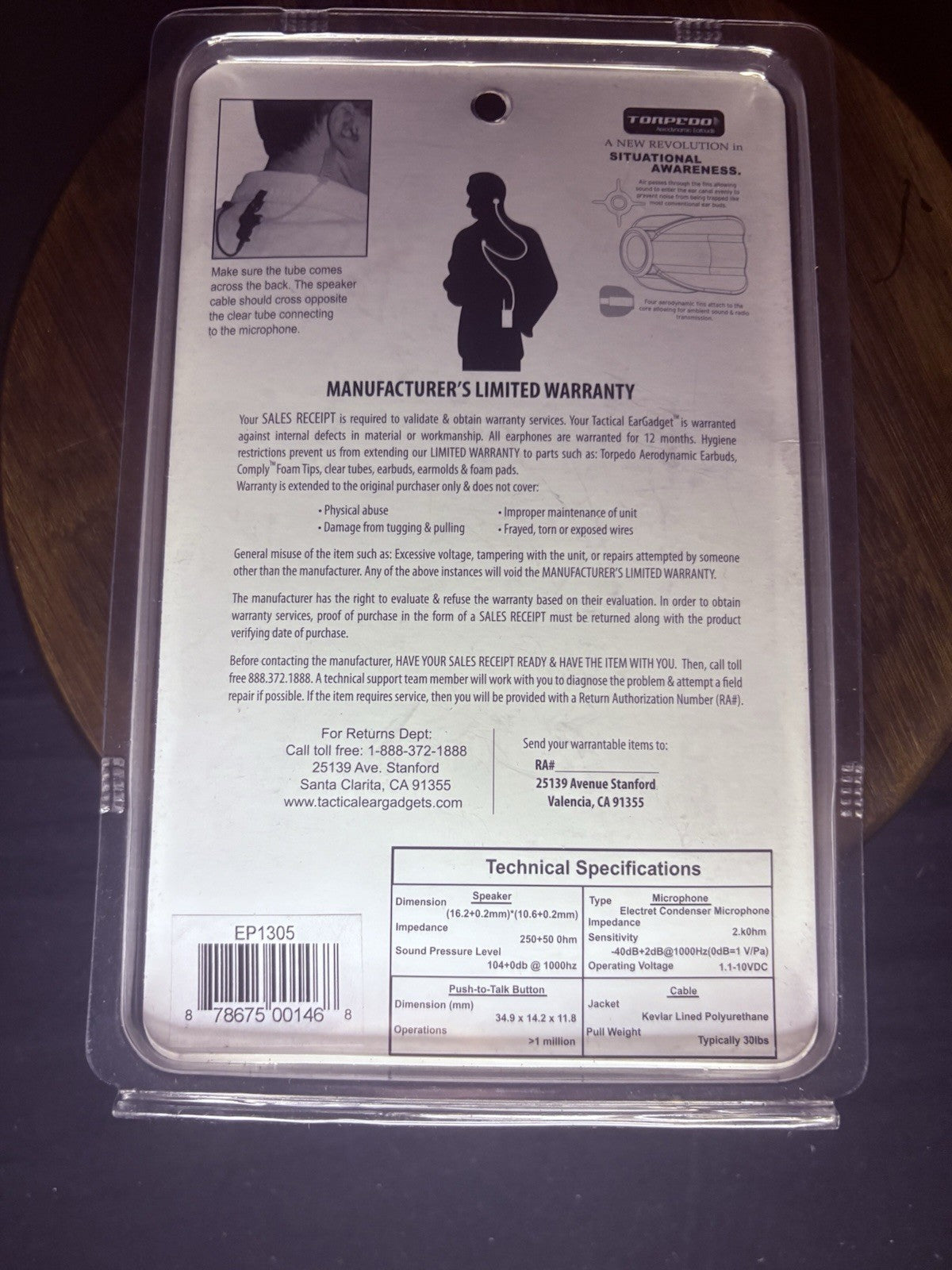 Hawk Lapel Mic Quick Release Replacement Earpiece Kit EP1305QR Police Headset3