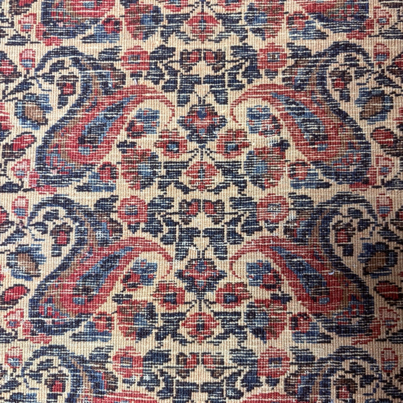 Antique 1910s Bidjar Hand Knotted Paisley Boteh Rug 5x7  342KPSI Natural Dye23