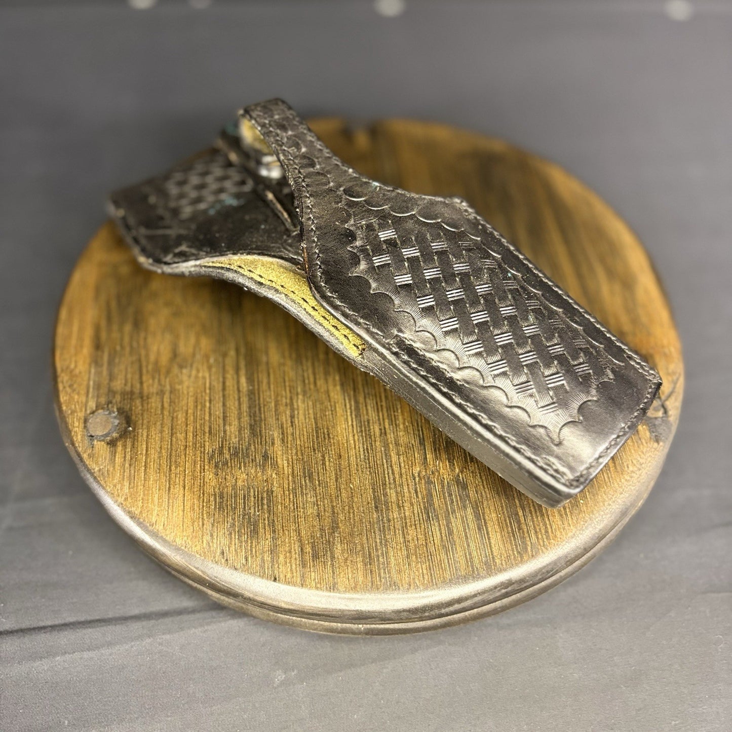 Safariland #55 Black Basket Weave Holseter For Colt C Pistols Snap Closure7