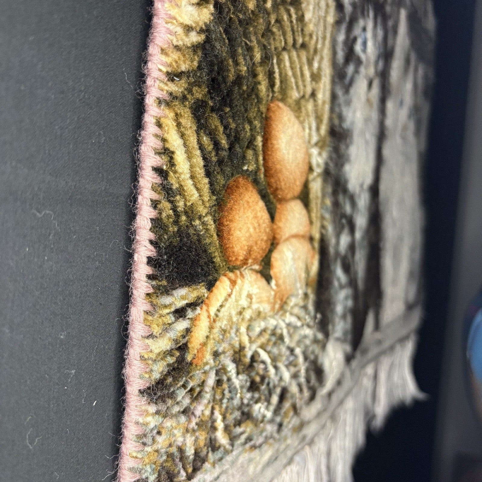 Pictorial Rug 3-D Kittens Tabrizz Hand Knotted 24”x16” w/Rug Hangers9