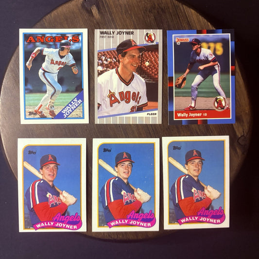 (LOT of 6) Wally Joyner 1989 Baseball cards #270, #420, #481, #110 Trading Card0