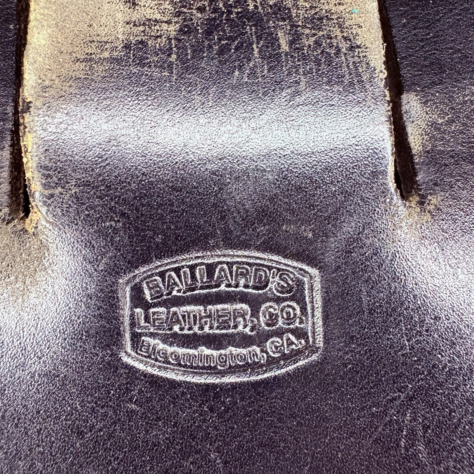 Ballard's Leather Co. Open Top Pouch w/Belt Loop Basket Weave 4"x 5"4
