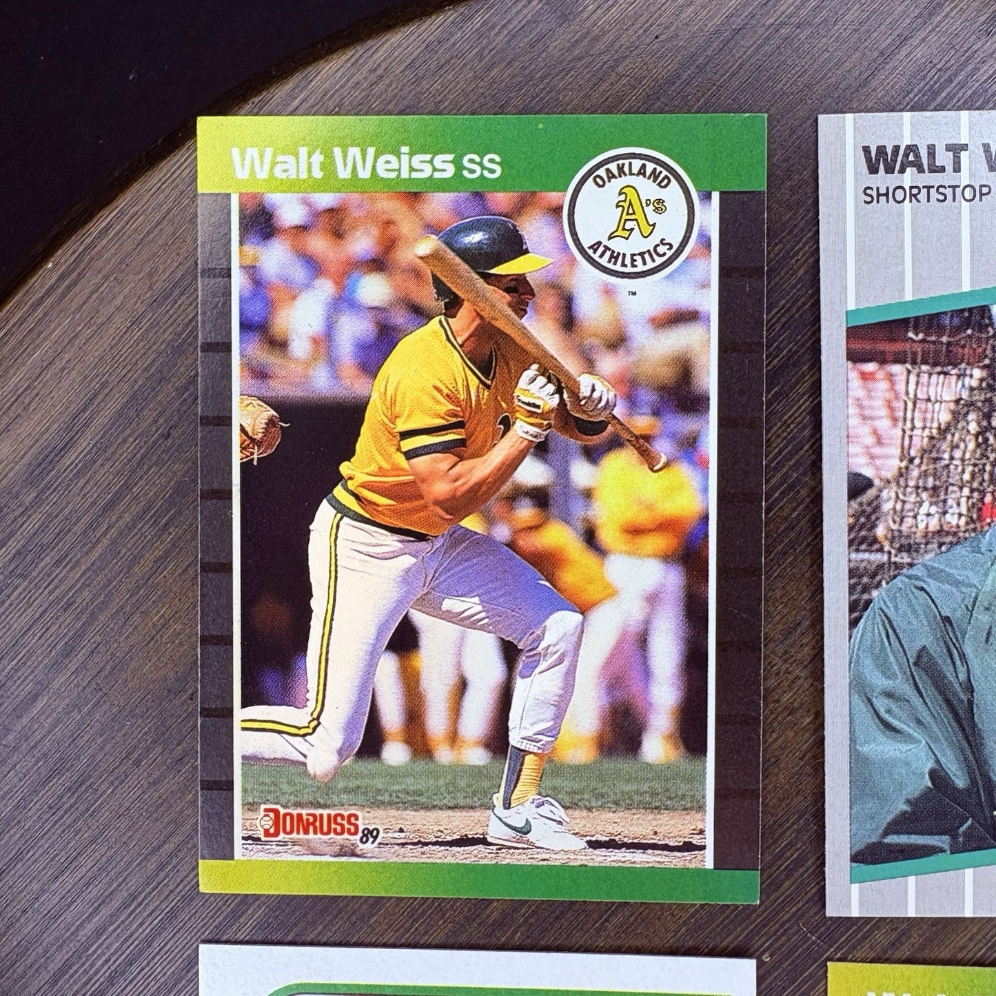 1989 Walt Weiss Trading Card (Lot Of 4) #316, #446, #24 HIGH GRADE5